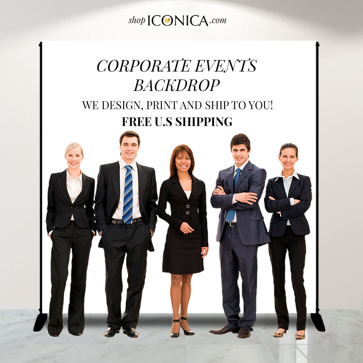 Custom Vinyl Logo Backdrop, Corporate Event Step and Repeat