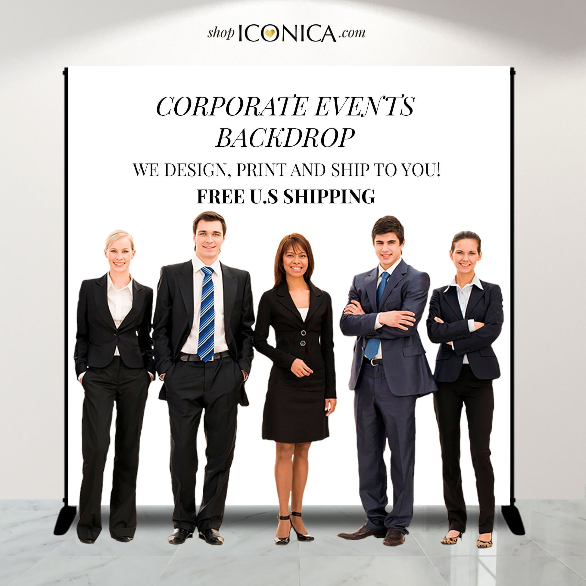 Custom Vinyl Logo Backdrop, Corporate Event Step and Repeat