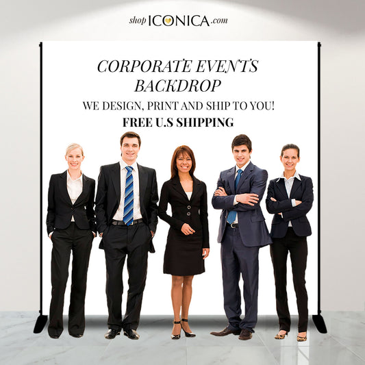 Custom Vinyl Logo Backdrop, Corporate Event Step and Repeat