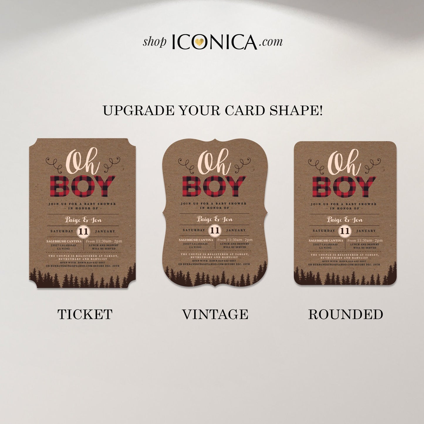 Invitation Card Shape Upgrade - Ticket, Vintage, Rounded
