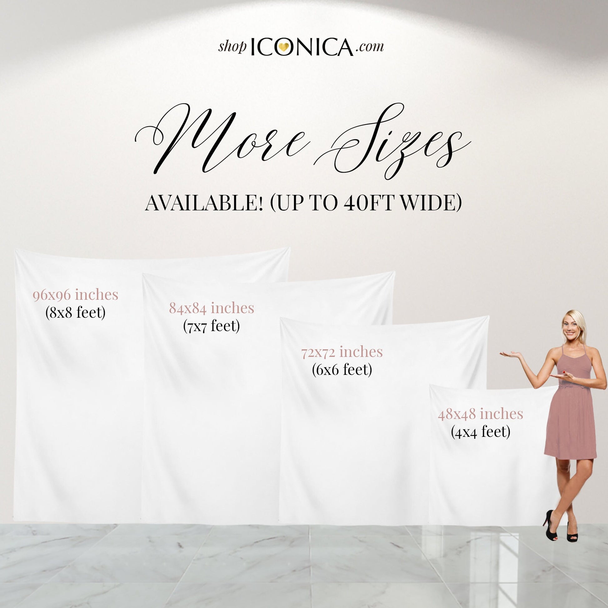 Custom Bridal Shower Backdrop, Step and Repeat Banner (Printed or Digital)