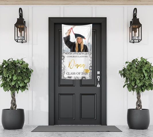 Personalized Graduation Banner, Custom School Colors, Class of 2020
