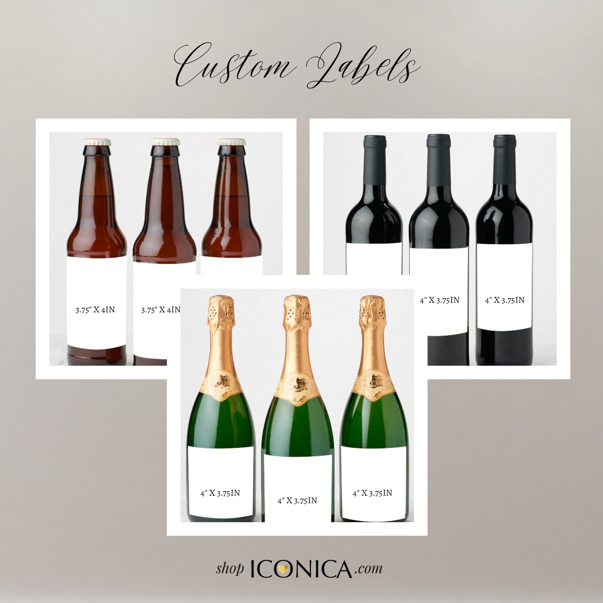 Tuscan Lemon Beverage Labels, Custom Wine or Beer Labels