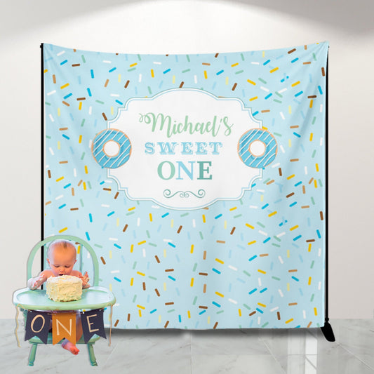 Donut Sprinkles Birthday Backdrop | Sweet ONE, Photo Booth (Printed or Printable File)