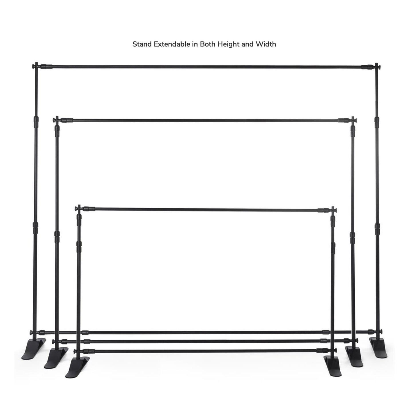 Adjustable Telescopic Backdrop Stand, 8'x8' or 8'x10' Upgrade