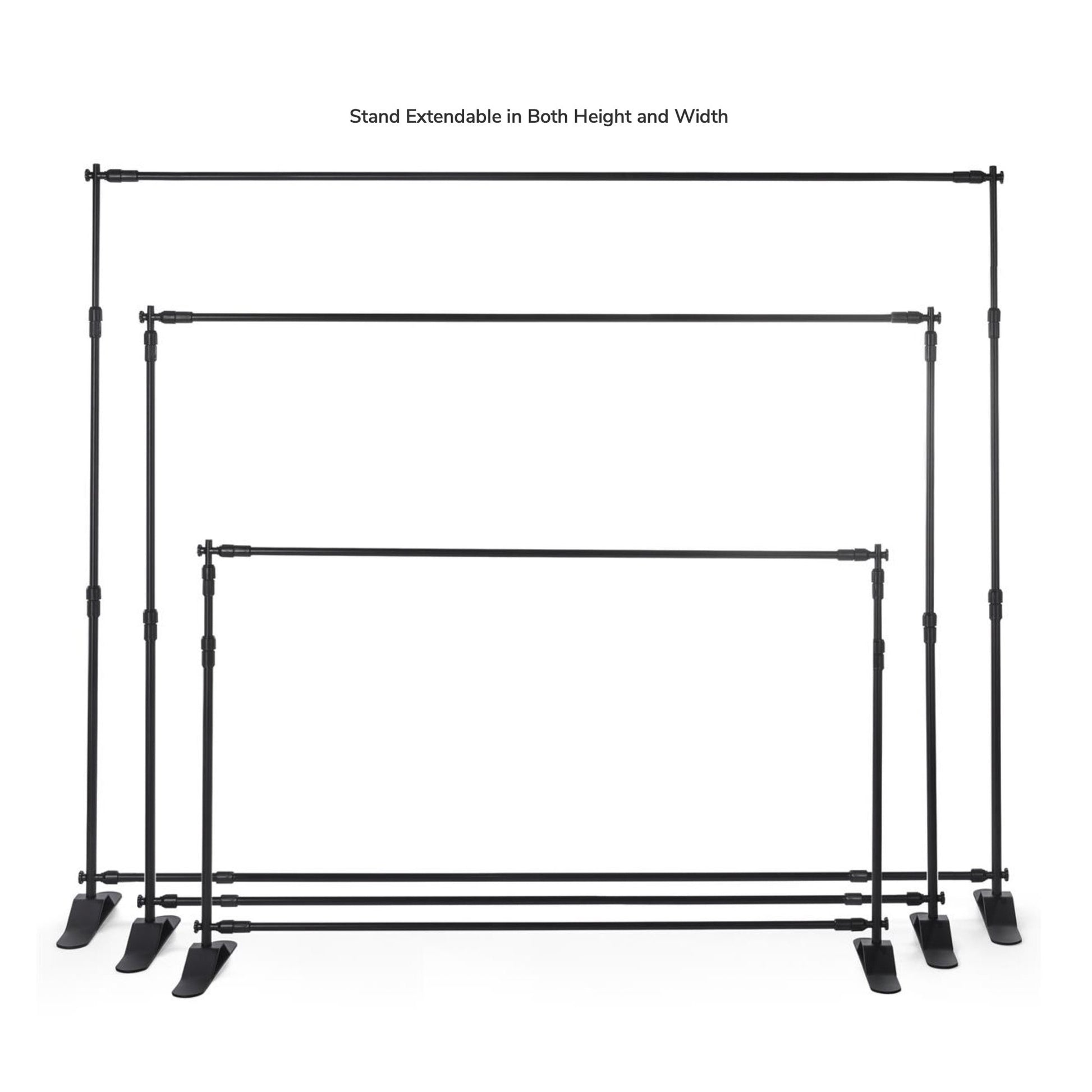 Adjustable Telescopic Backdrop Stand, 8'x8' or 8'x10' Upgrade