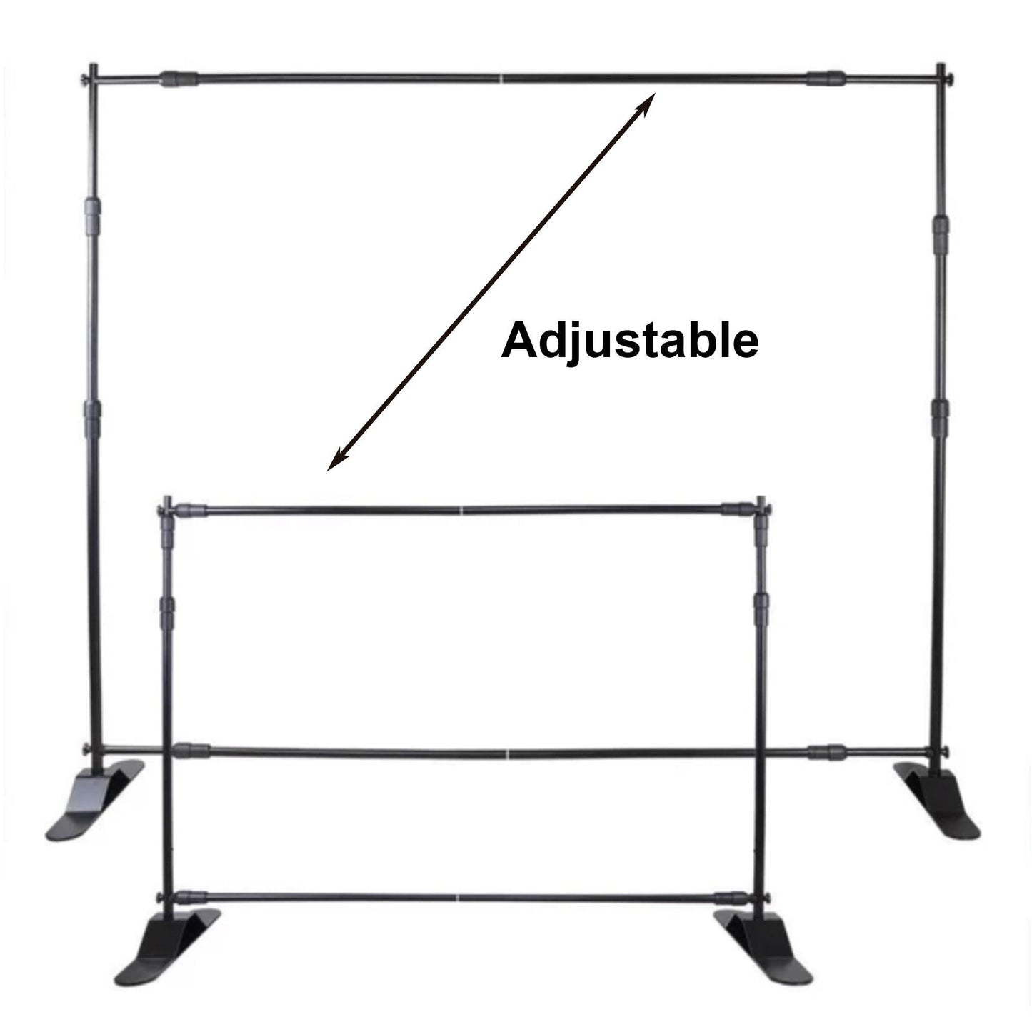 Adjustable Telescopic Backdrop Stand, 8'x8' or 8'x10' Upgrade