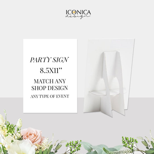 Custom Party Sign | Foam Board Tabletop Decor (8x10 or 5x7)