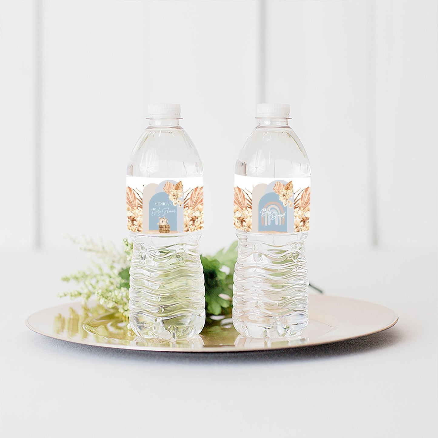 Boho Baby Shower Bottle Labels, Personalized, Printed