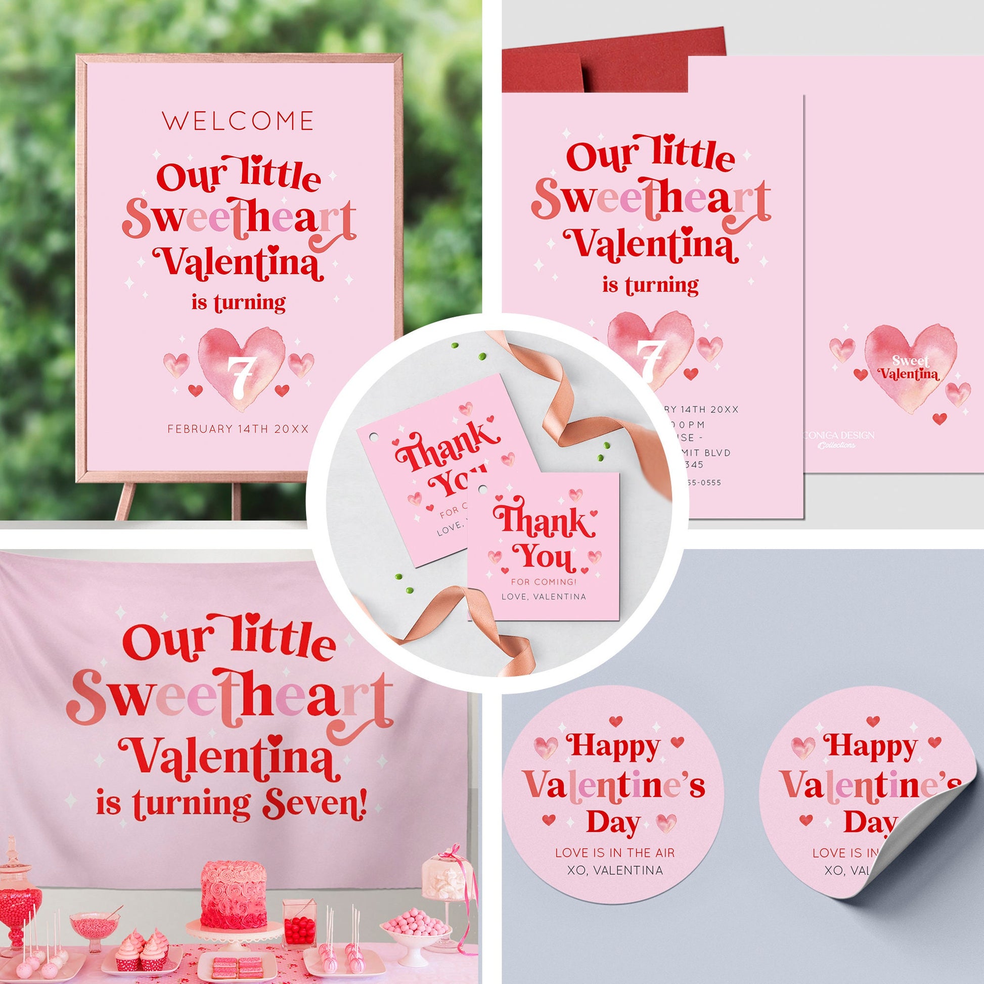 Personalized Valentine's Day Stickers, 2" Printed Labels