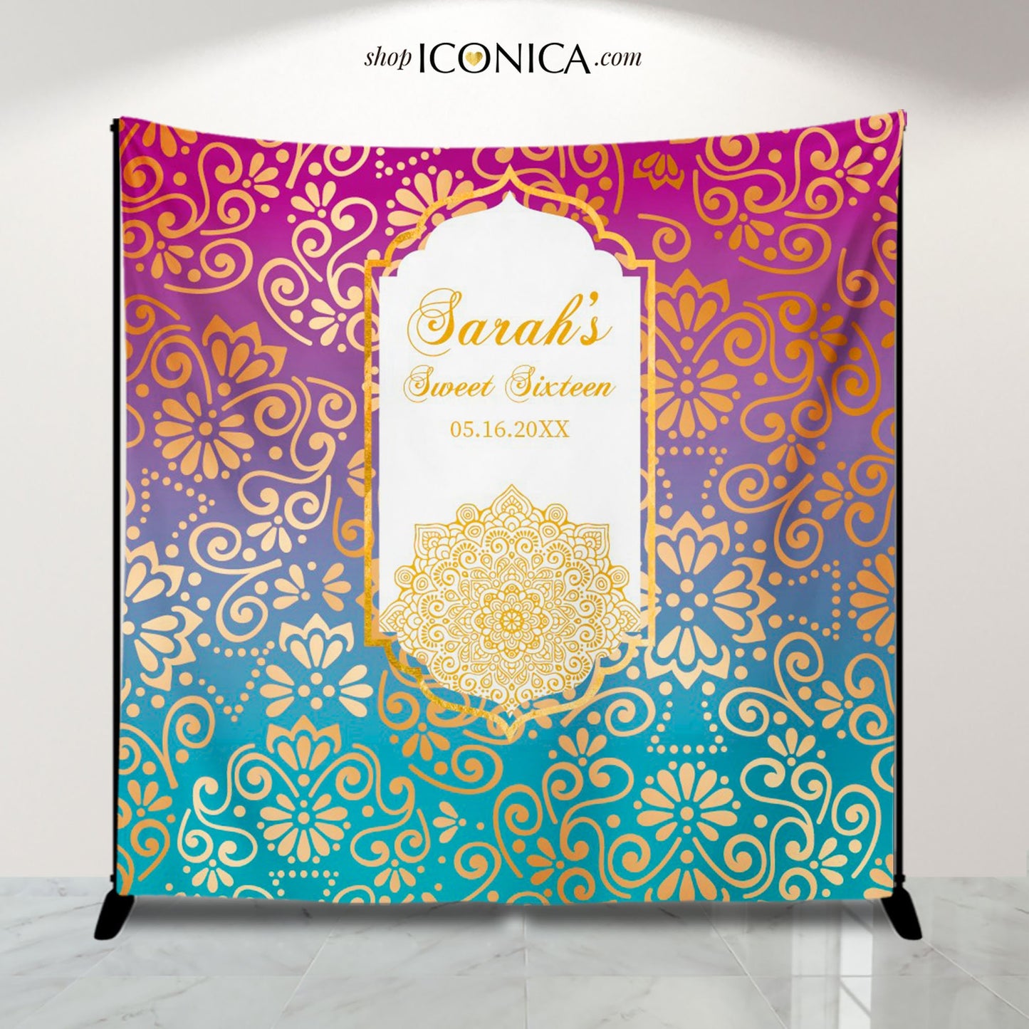Moroccan Henna Party Backdrop, Arabian Nights Decor