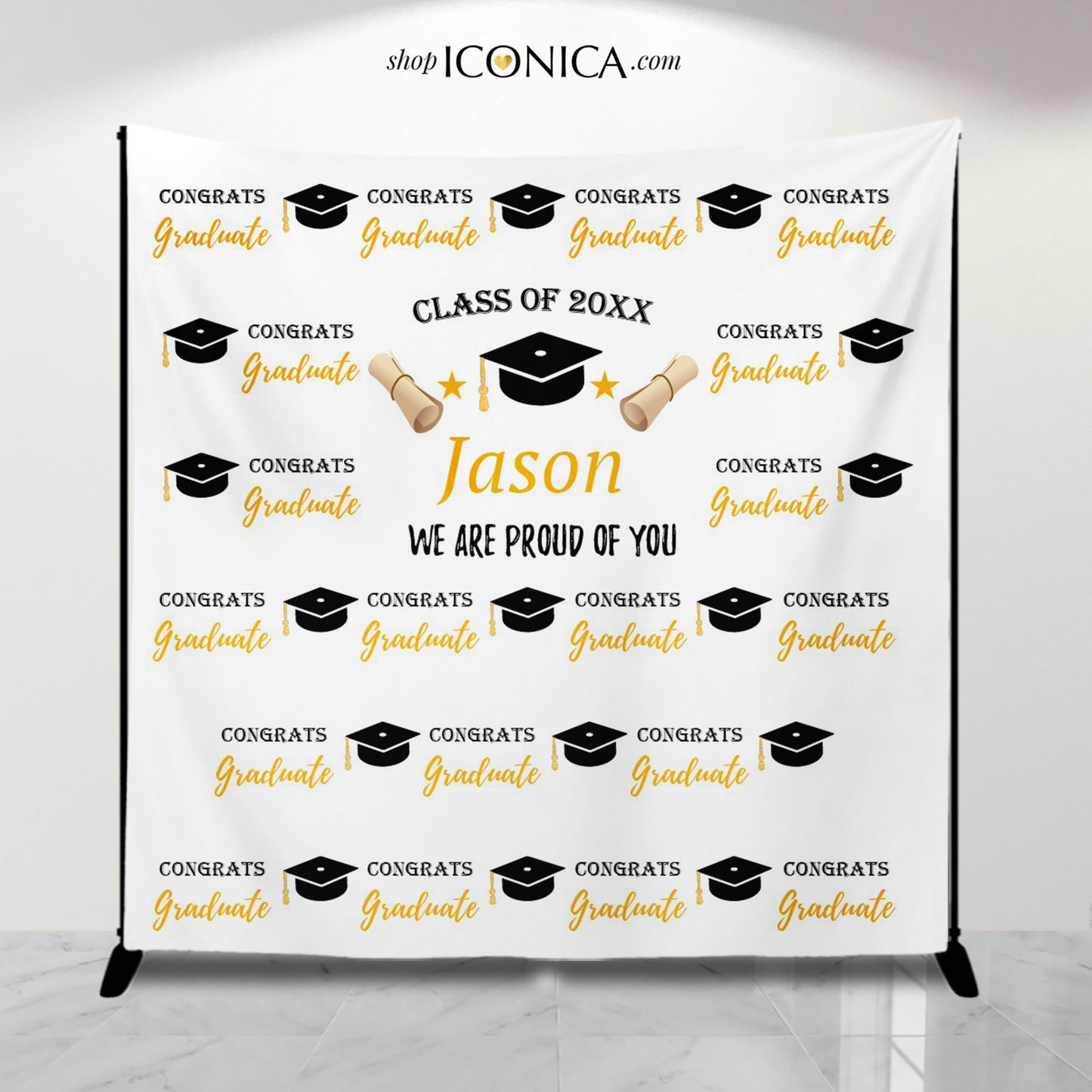 Personalized Graduation Party Backdrop, Photo Booth Prop