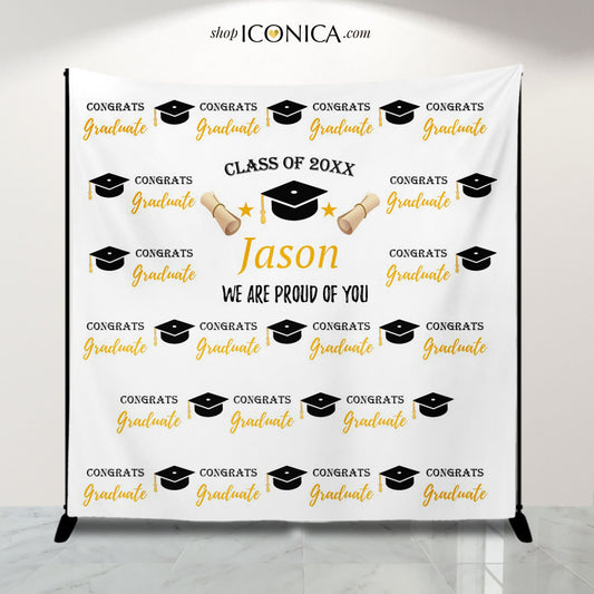 Personalized Graduation Party Backdrop, Photo Booth Prop