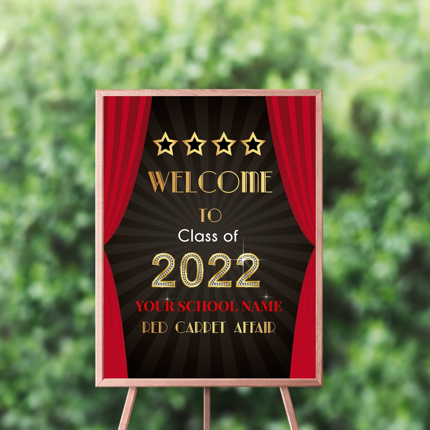 Hollywood Graduation Invitation, Red Carpet Hollywood Theme , Senior Prom or any event