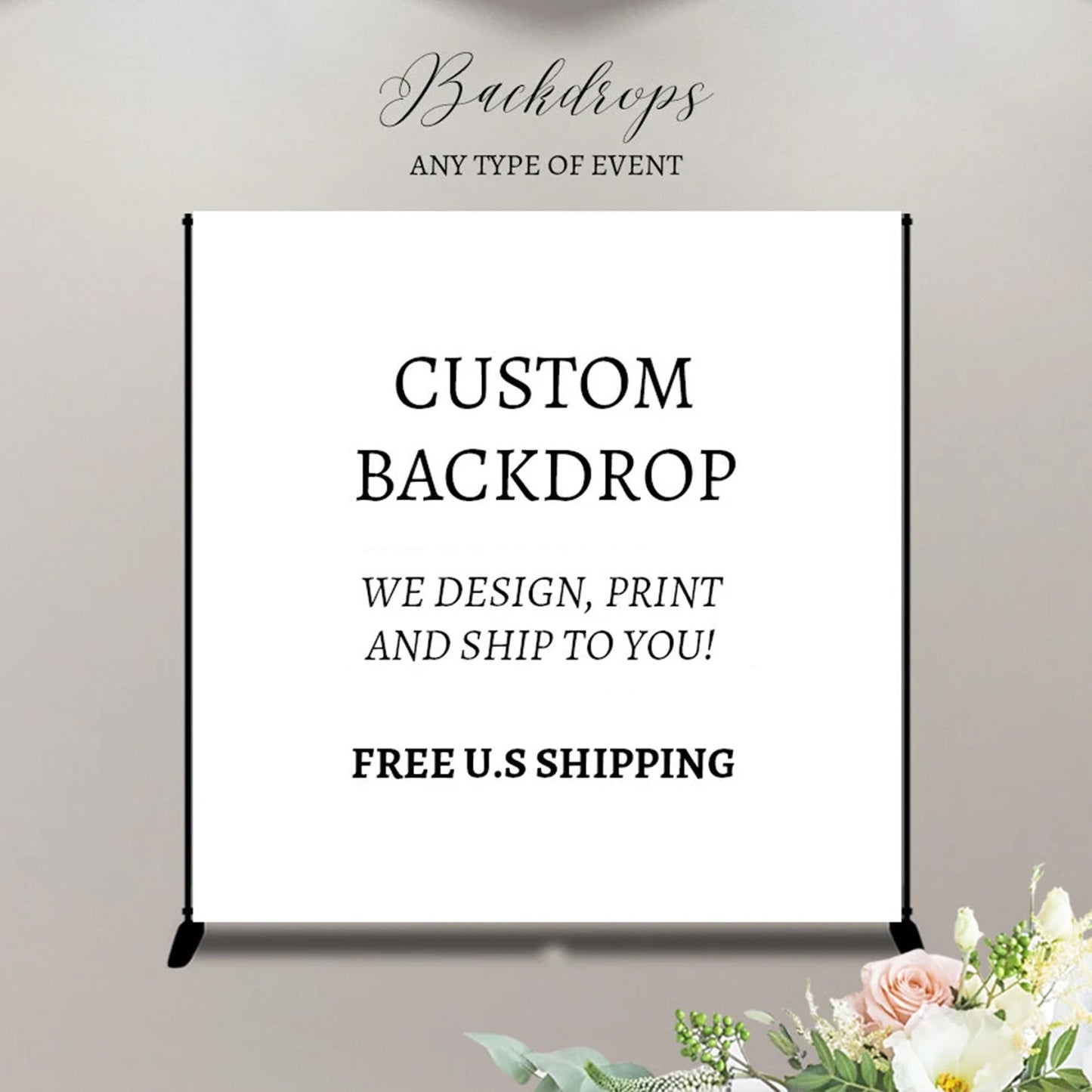 Custom Party Backdrop: Any Theme, Color (Digital or Printed)