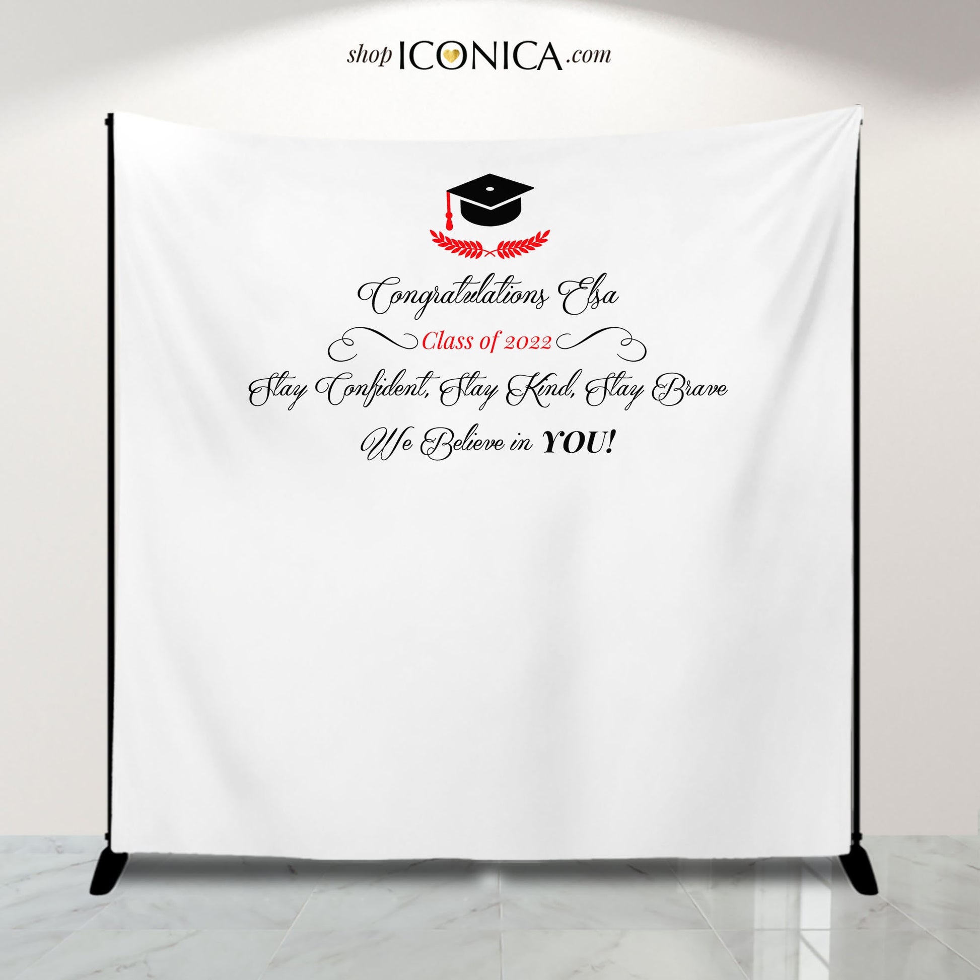Personalized Graduation Photo Backdrop, Class of 2023 (Printed or Printable)