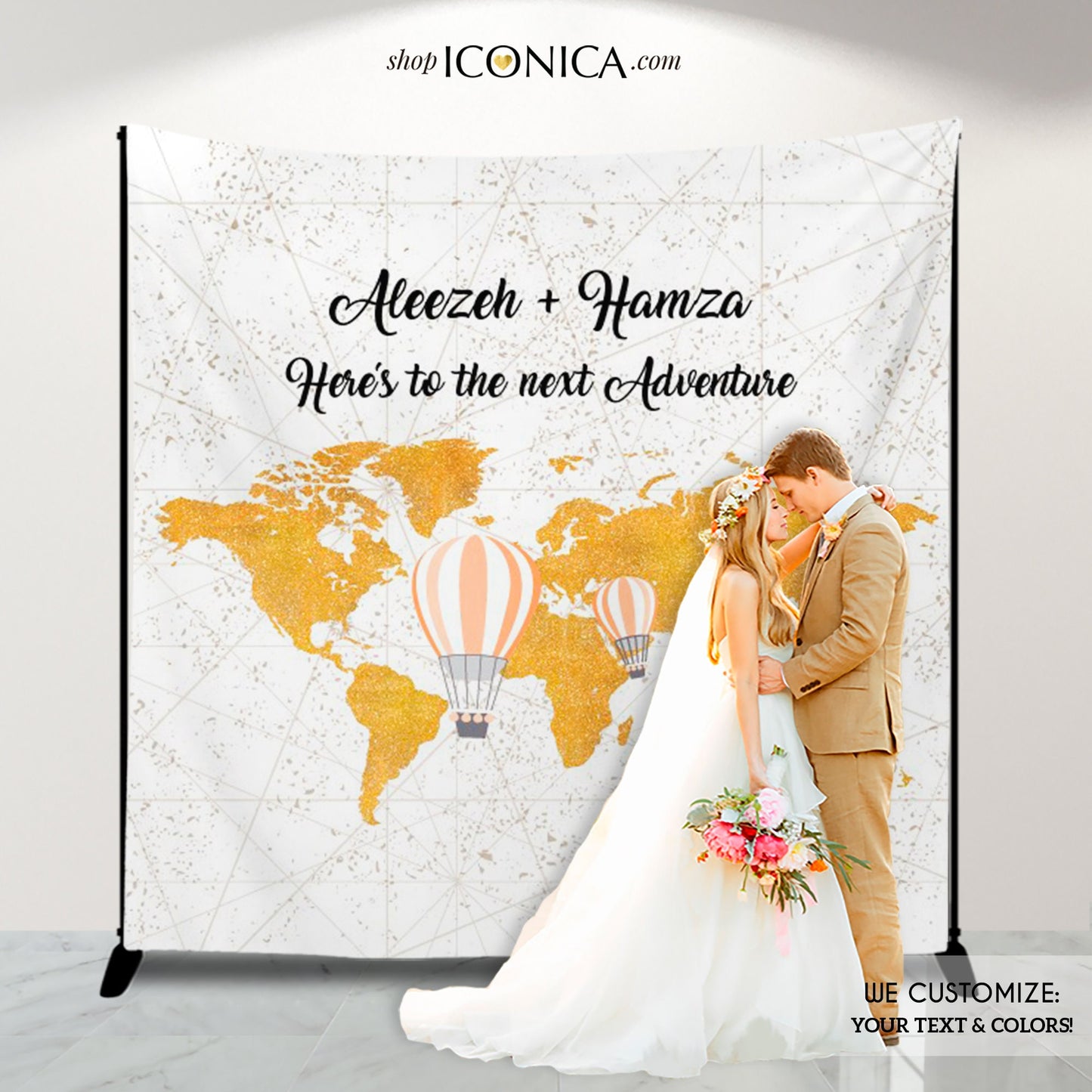 Travel Adventure Backdrop, Hot Air Balloon Decor