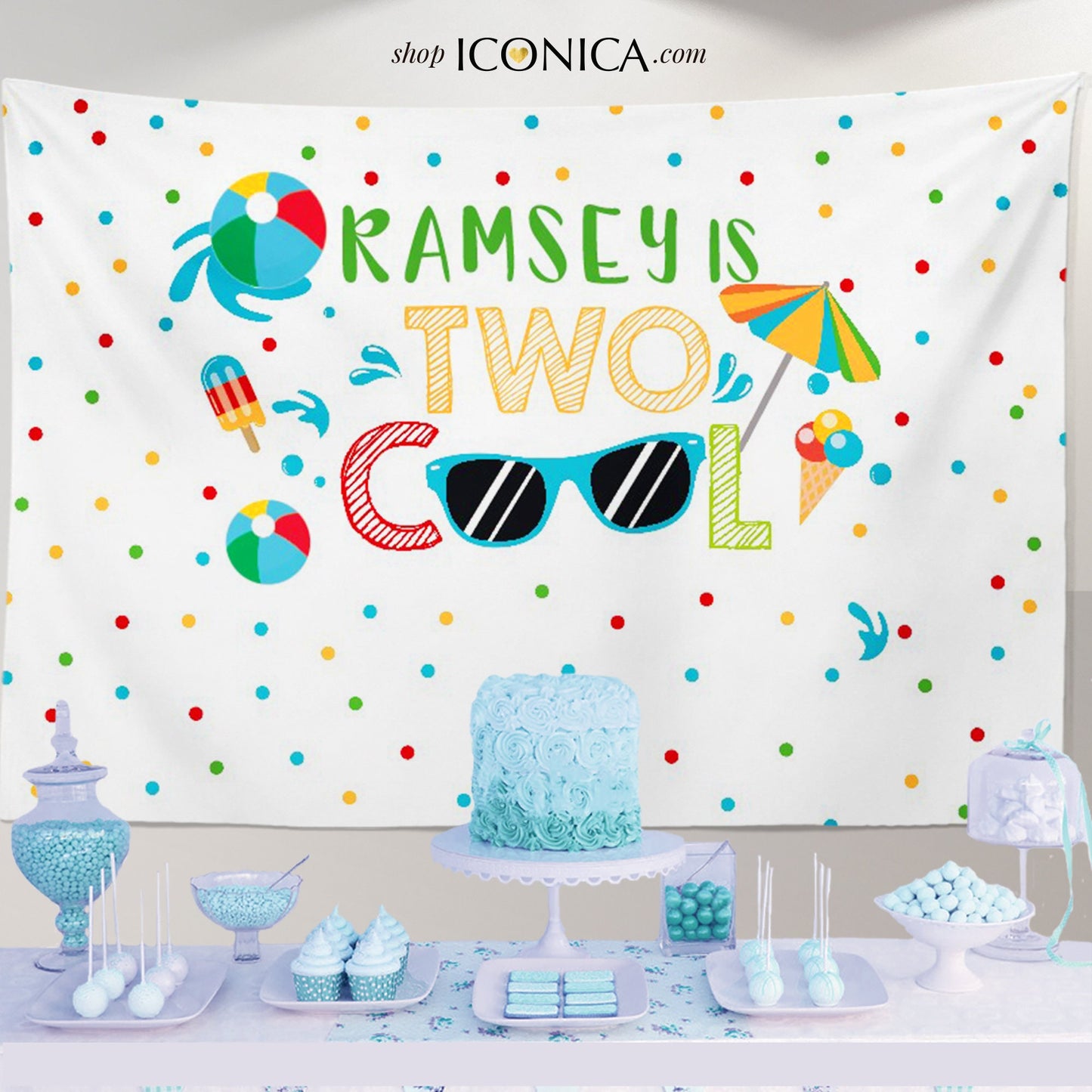 Two Cool Dude Birthday Invitation | Summer Pool Party Card