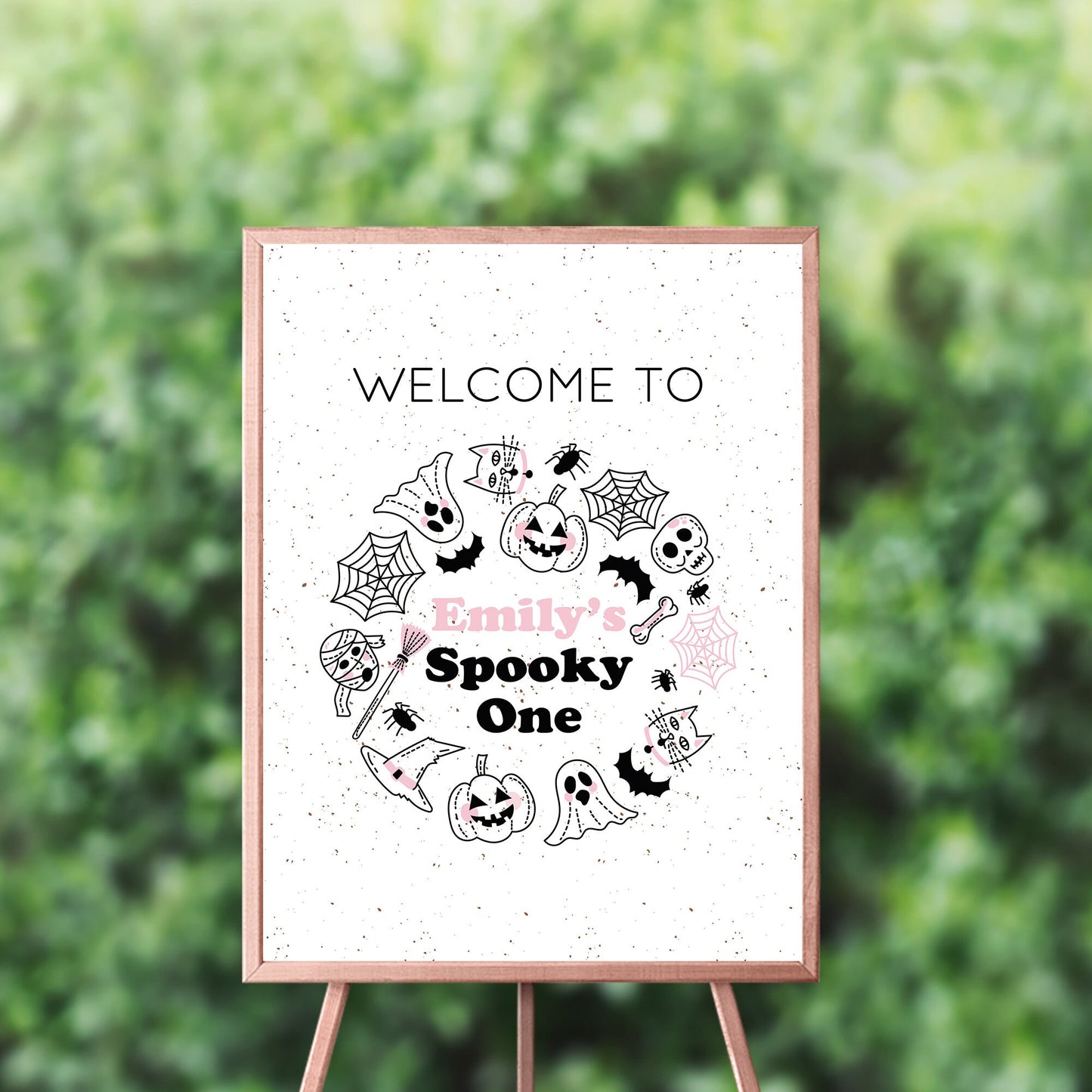 Halloween 1st Birthday Welcome Sign, Little Pumpkin First Boo-Day Decor