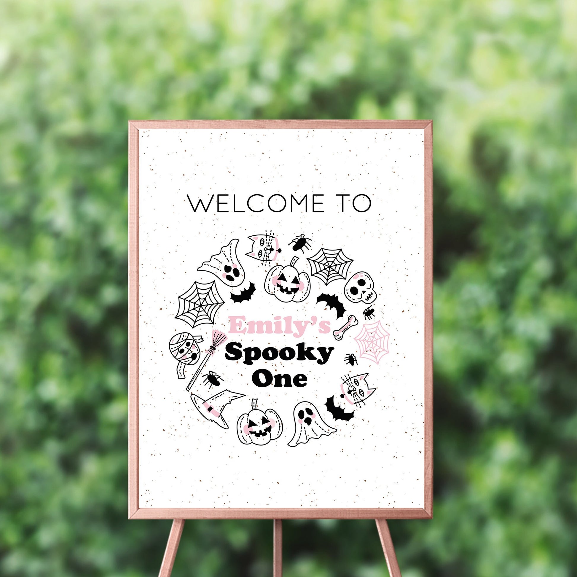 Halloween 1st Birthday Welcome Sign, Little Pumpkin First Boo-Day Decor