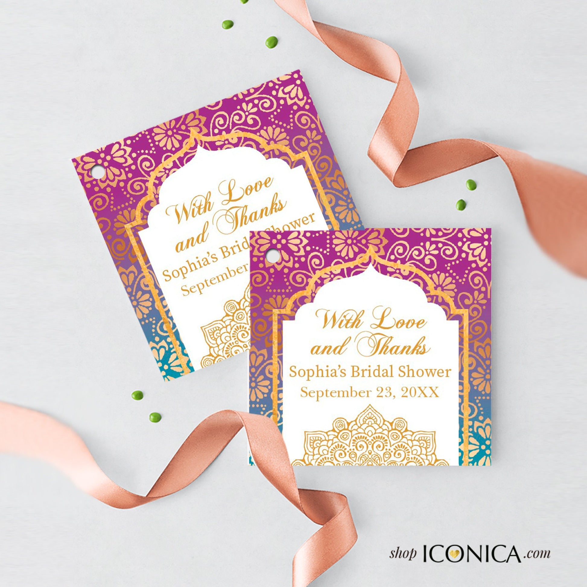 Moroccan Collection Chocolate Wrapper Personalized Candy Wrappers - Printable File
