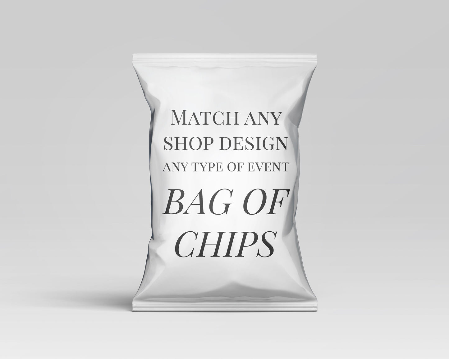 Chip Bag Wrapper Template, Party Favor Package – A La Carte Digital File – Made to Order