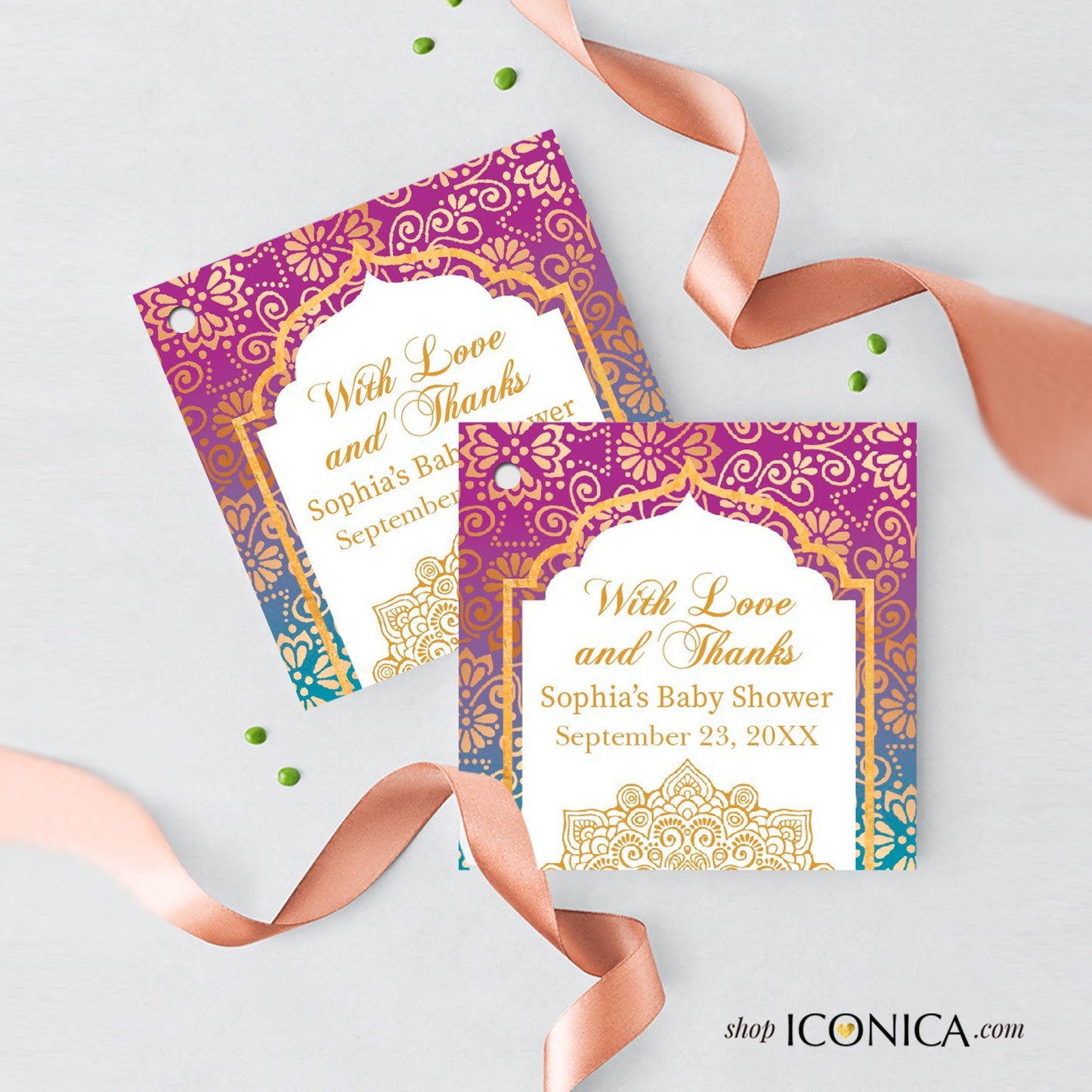 Moroccan RSVP Cards, Arabian Nights, Printed Insert Card (3.5x5)
