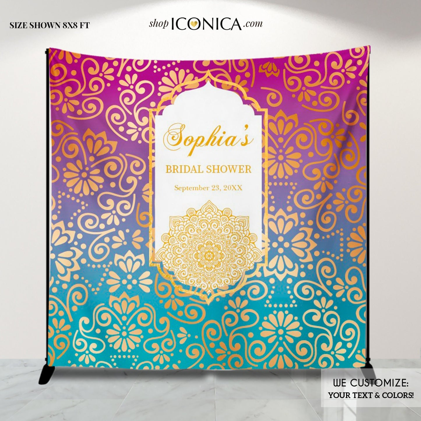 Moroccan Henna Party Backdrop, Arabian Nights Decor