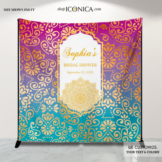 Moroccan Henna Party Backdrop, Arabian Nights Decor