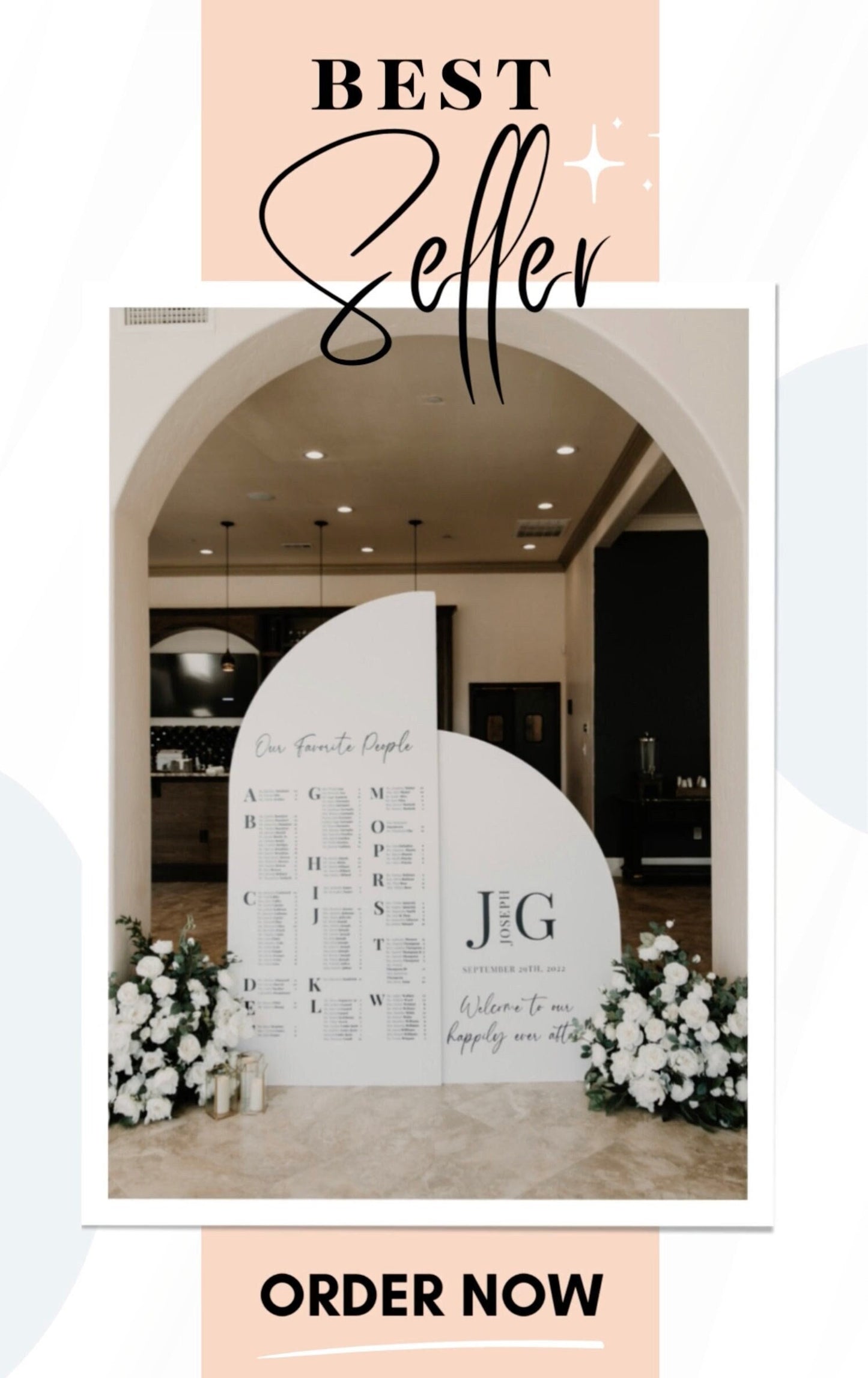 Custom Oversized Wedding Seating Chart Sign, Event Welcome Sign Deposit