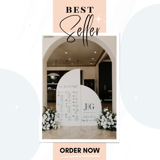 Custom Oversized Wedding Seating Chart Sign, Event Welcome Sign Deposit