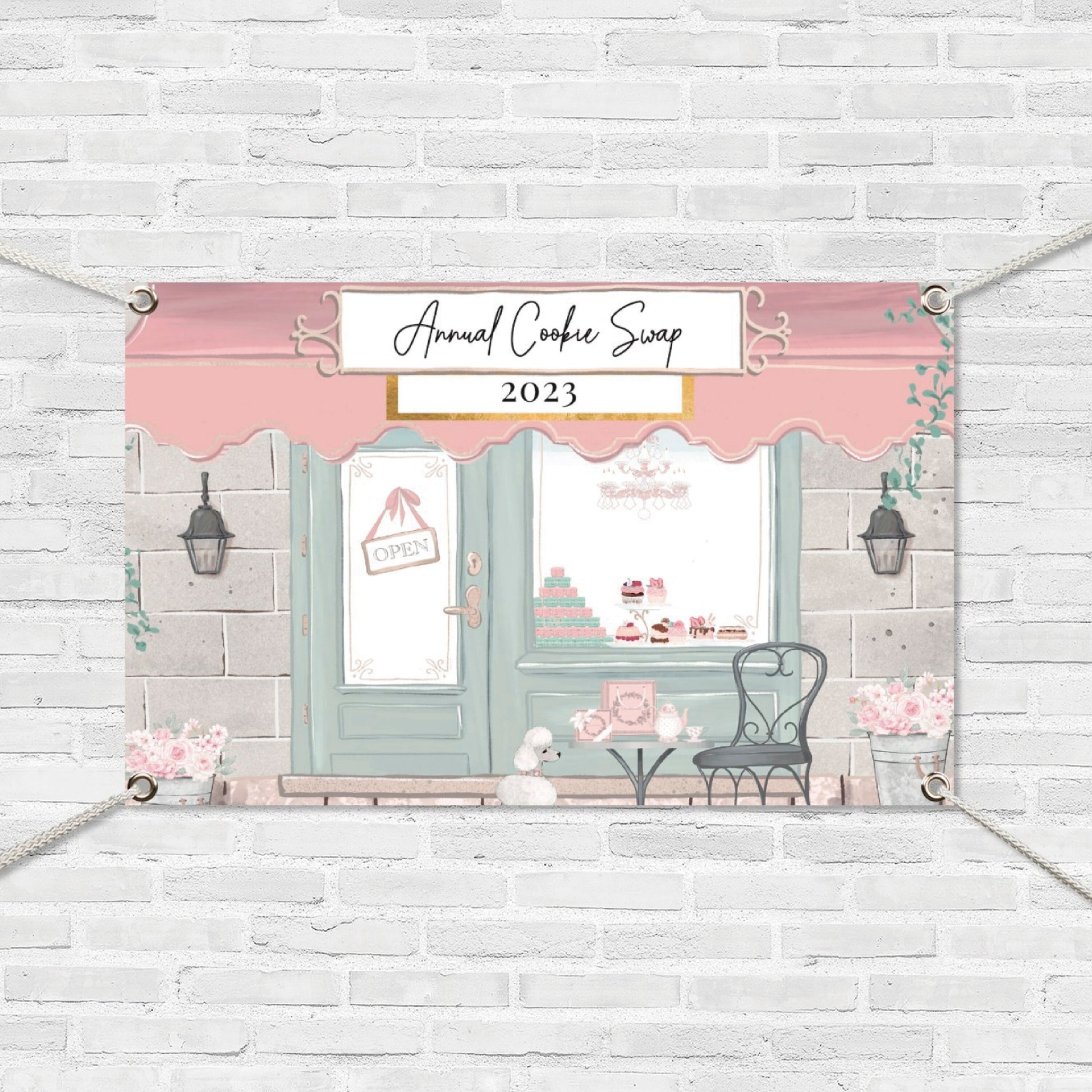 Personalized Patisserie Backdrop, Parisian Bakery Party Decor