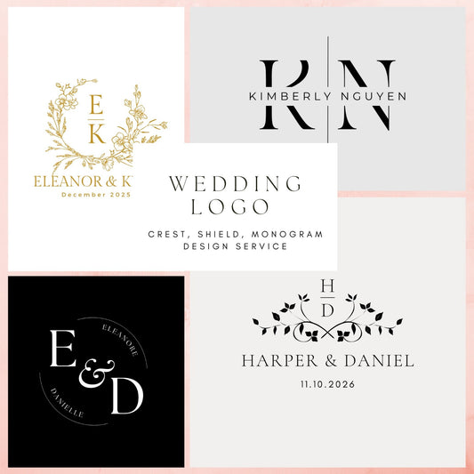 Custom Wedding Logo, Crest, Monogram Edits (Add On)