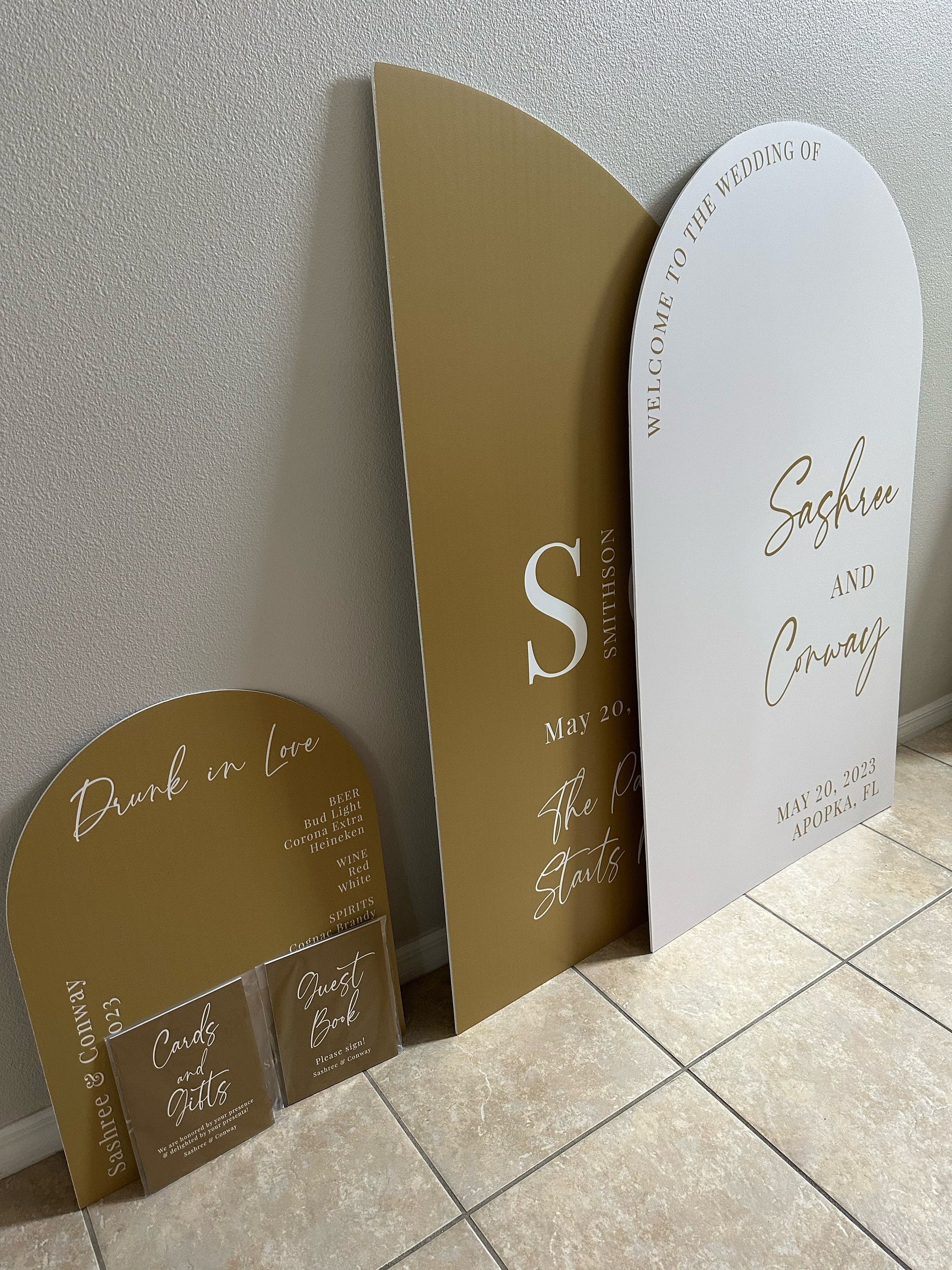 Arched Wedding Seating Chart Sign, Foam Board Decor