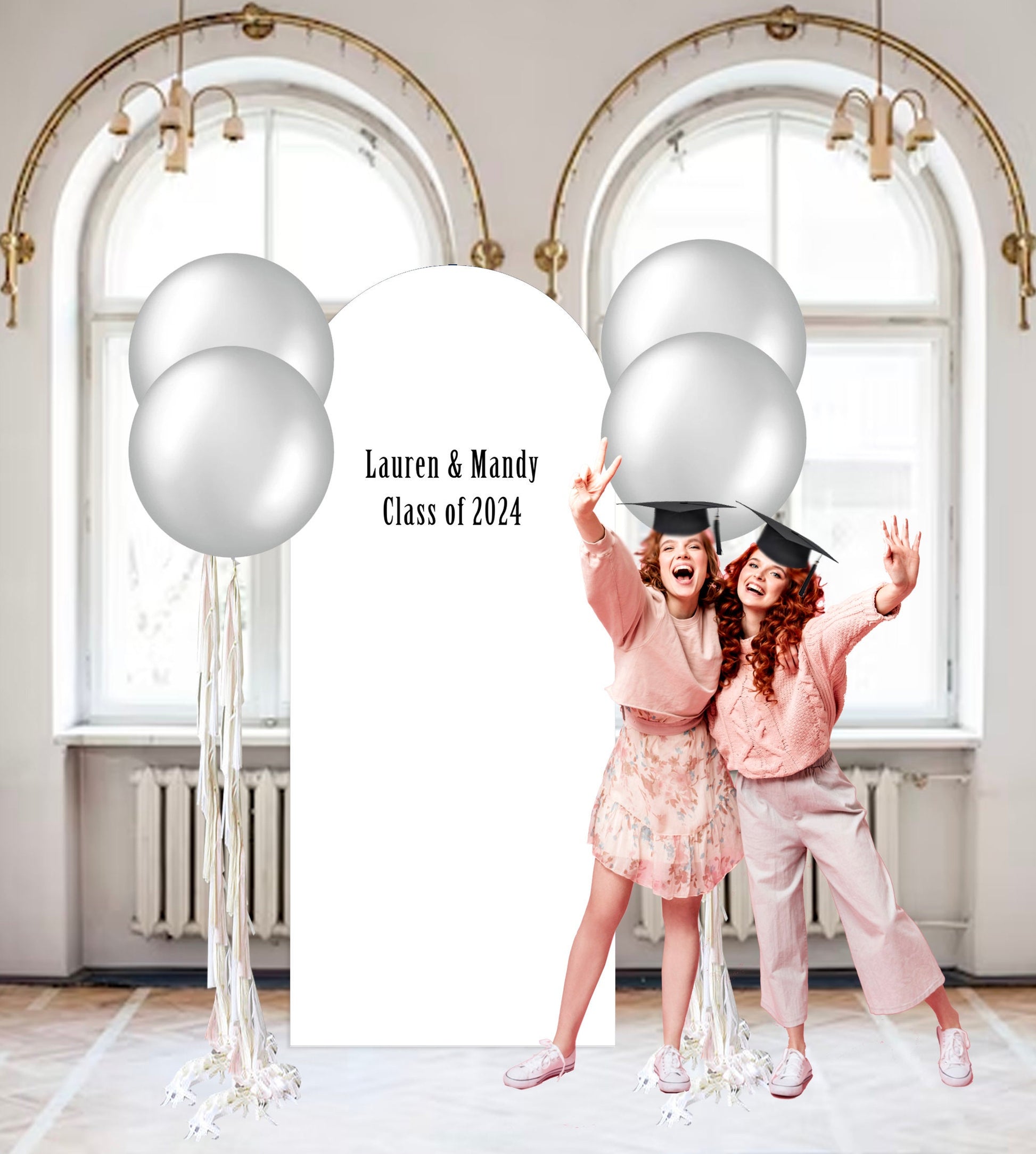 Custom Graduation Arch Sign with easel, Class of 2026 Party Backdrop
