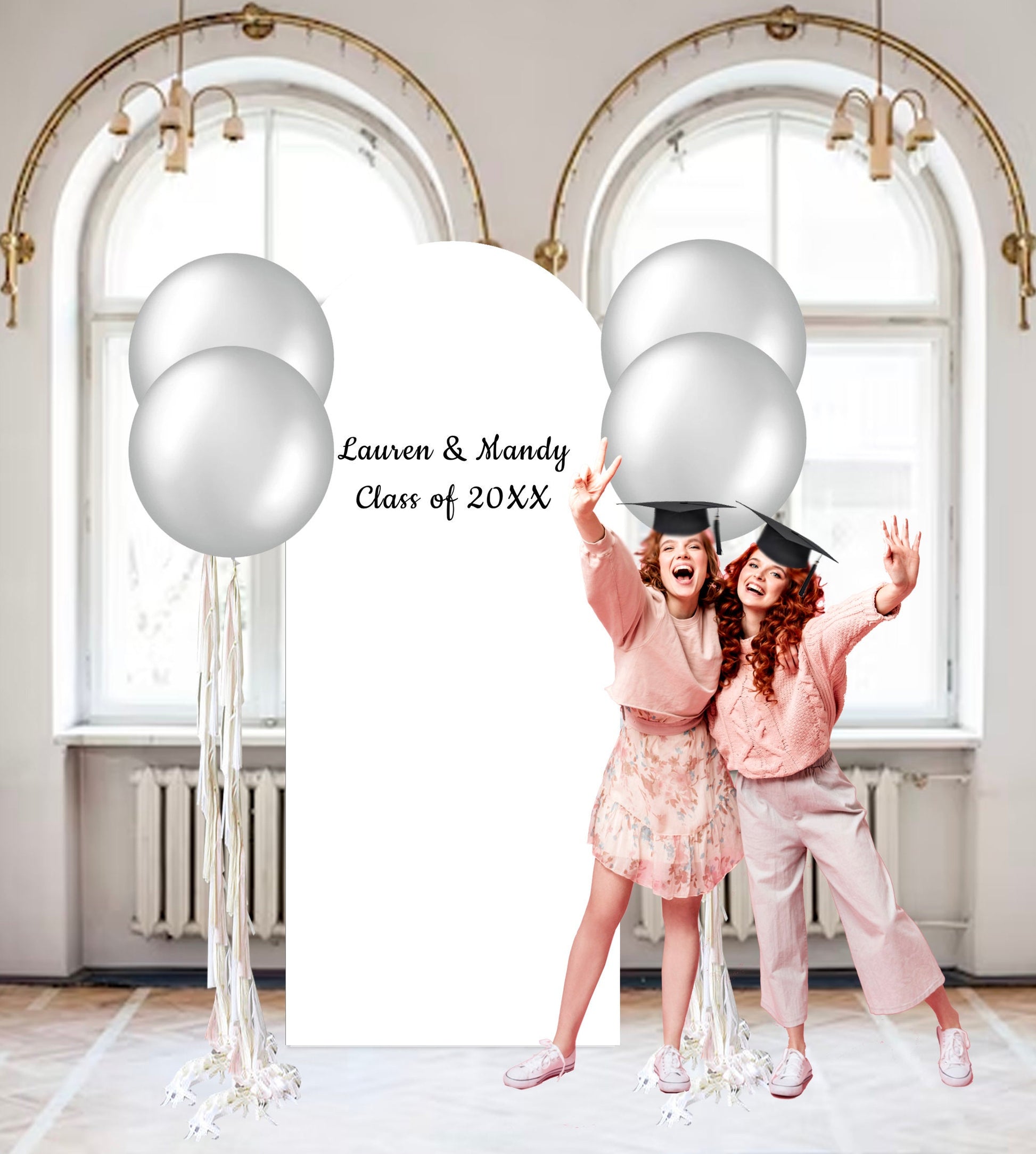Custom Graduation Arch Sign with easel, Class of 2026 Party Backdrop