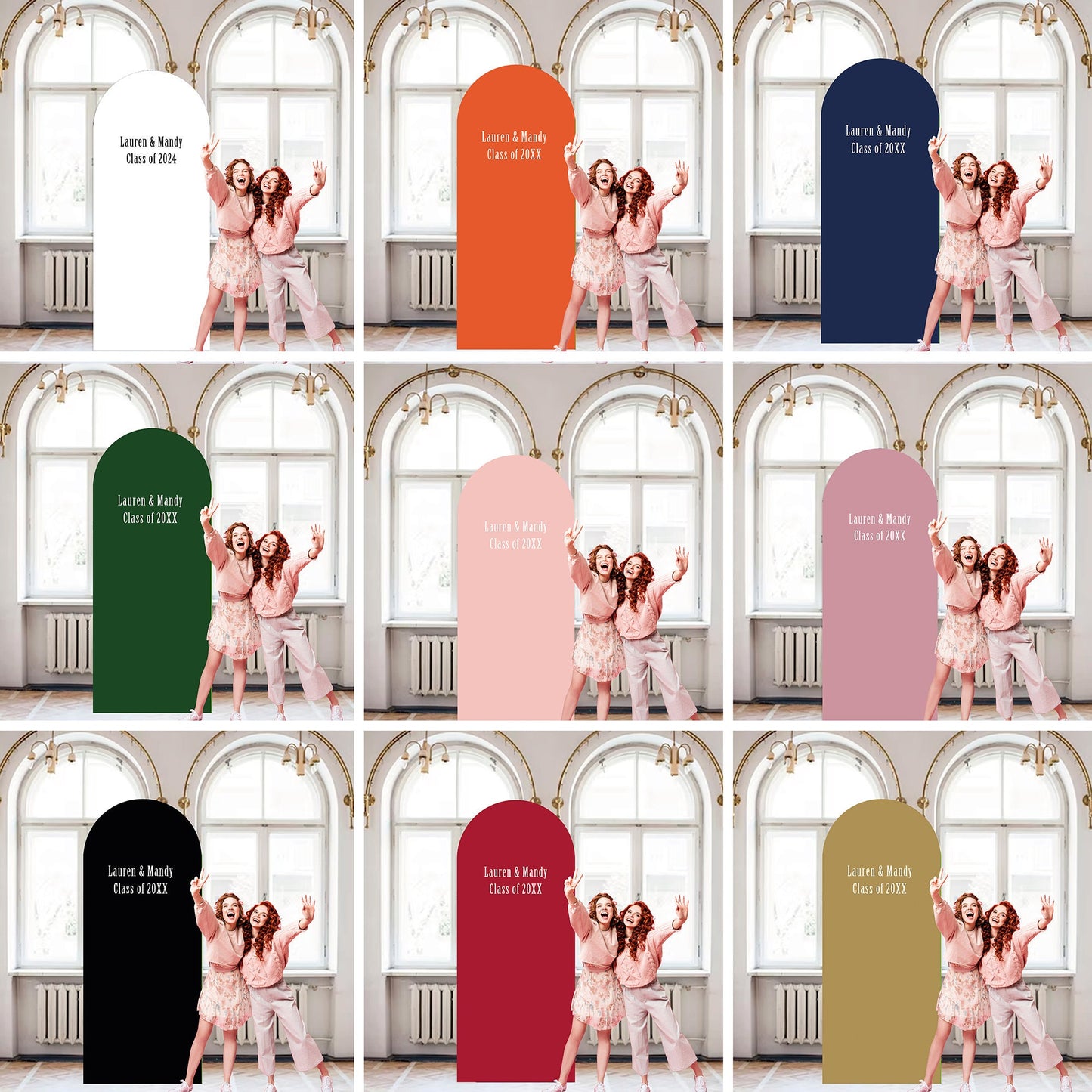 Custom Graduation Arch Sign with easel, Class of 2026 Party Backdrop
