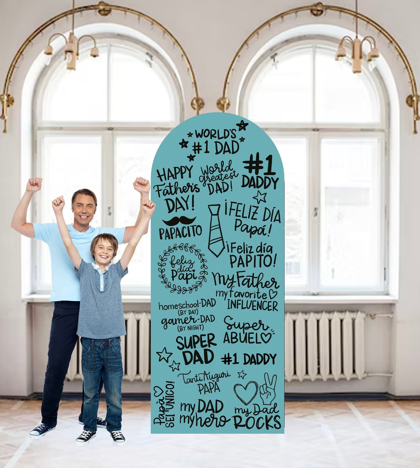 Father's Day Photo Booth Backdrop, Custom Celebration Sign, Foam Board