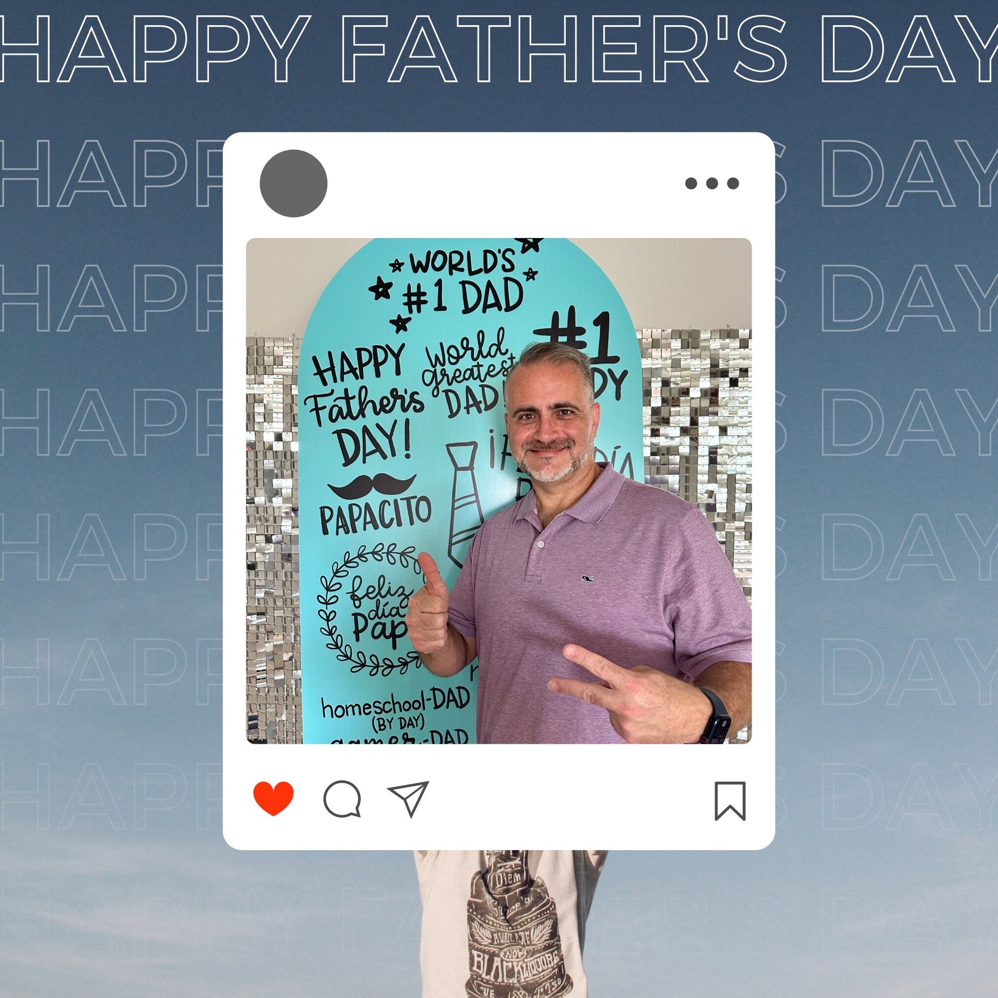 Father's Day Photo Booth Backdrop, Custom Celebration Sign, Foam Board