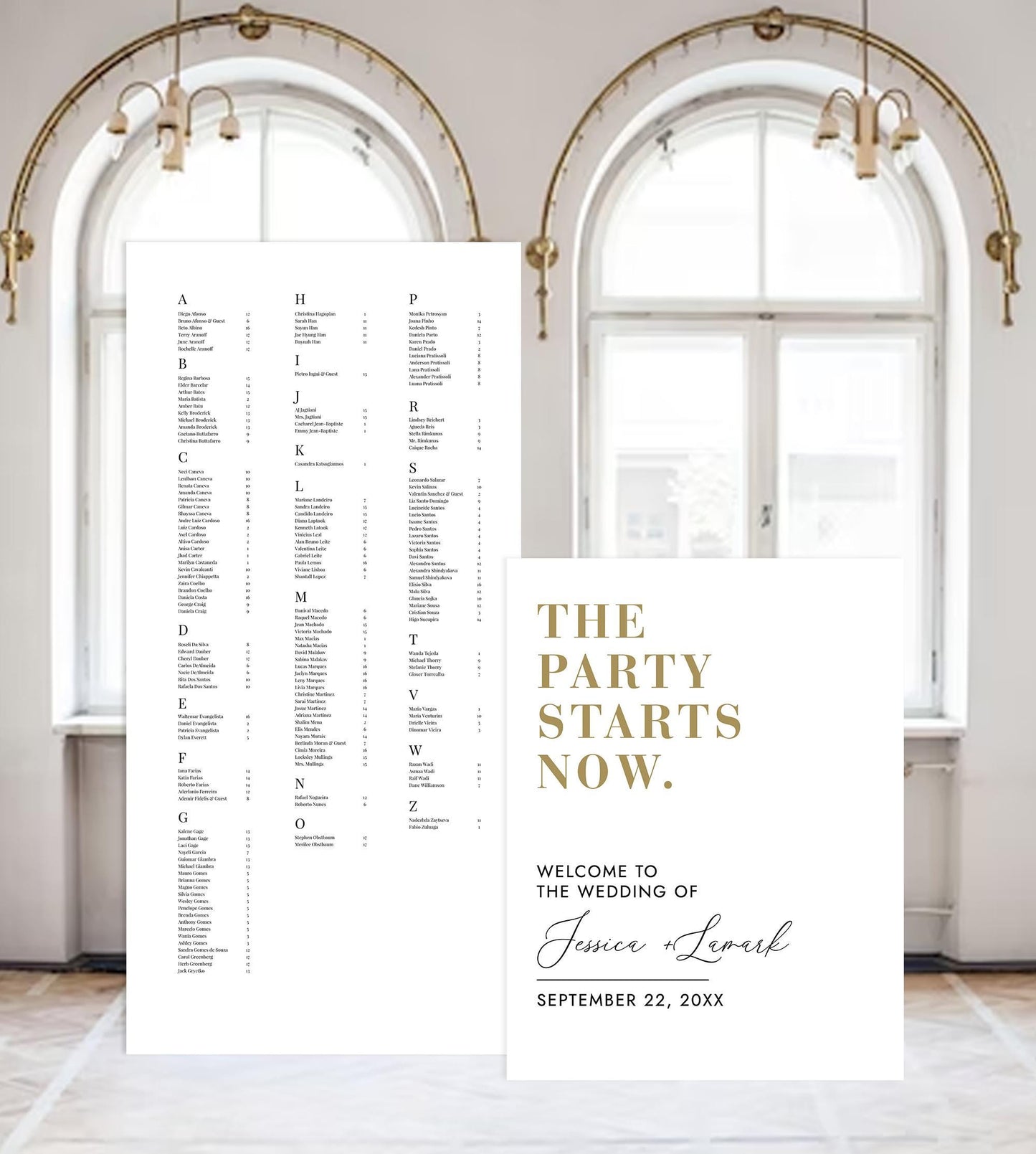Custom Wedding Seating Chart Sign, Lightweight Foam Board with Easel