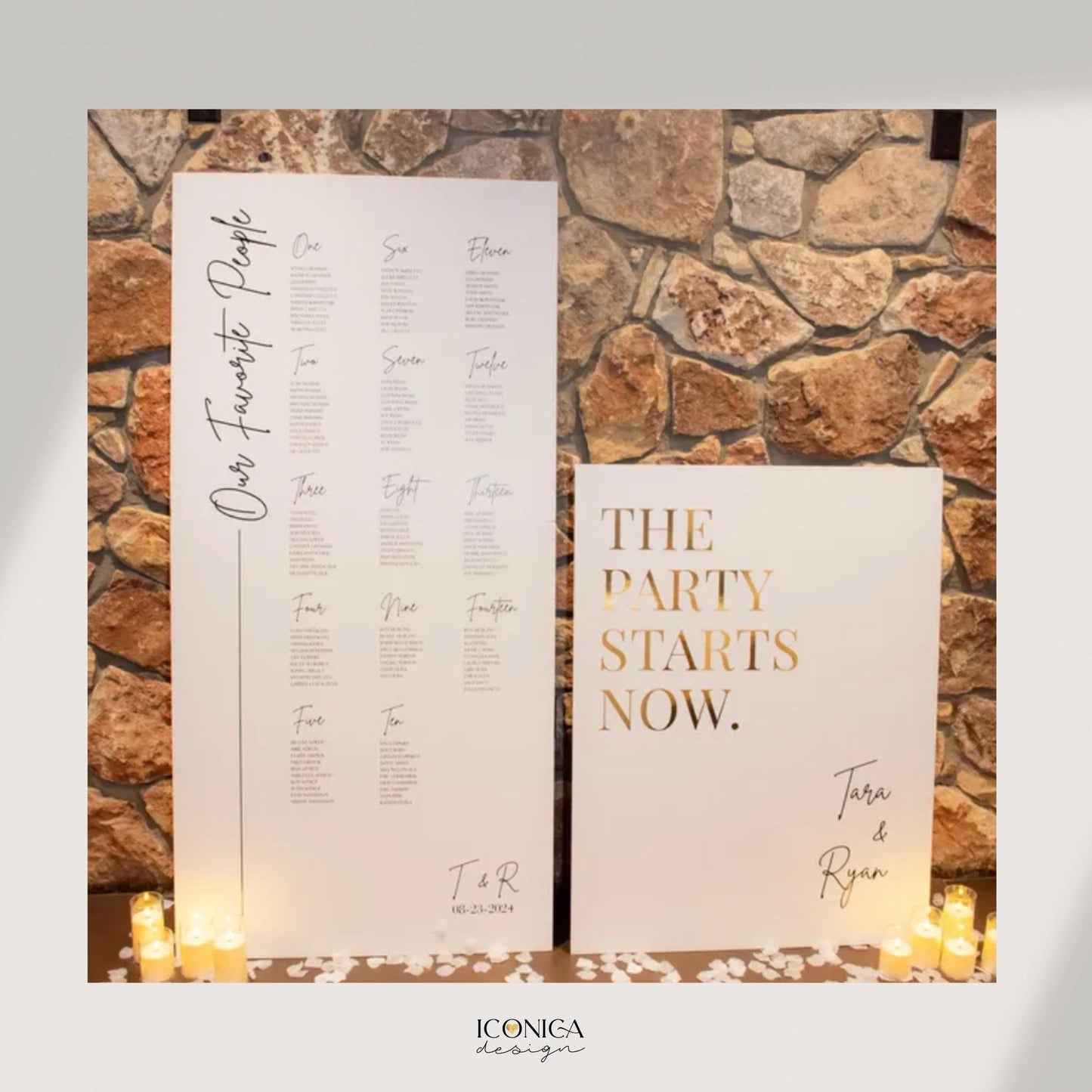 Arch Wedding Seating Chart Sign, Modern Foam Board Decor