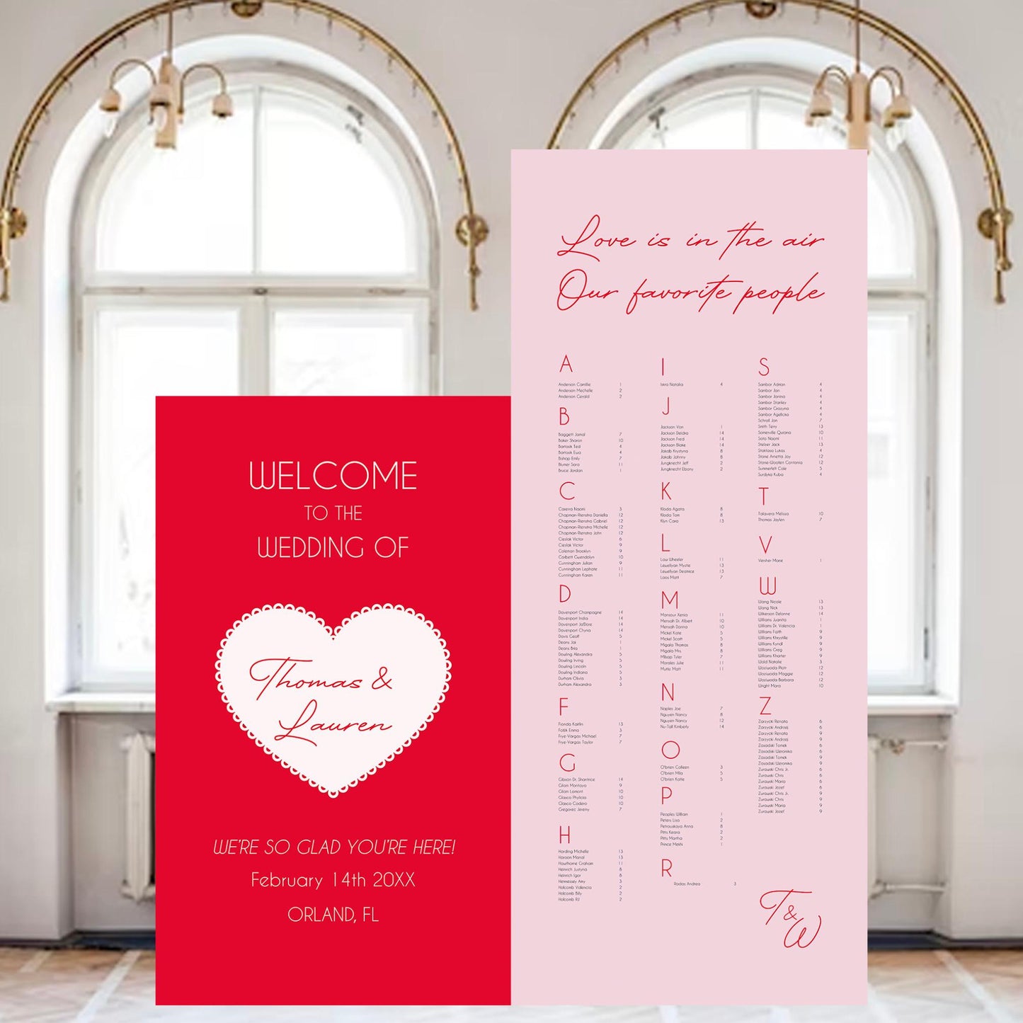 Custom Valentine's Day Foam Board Sign, Wedding & Event Decor