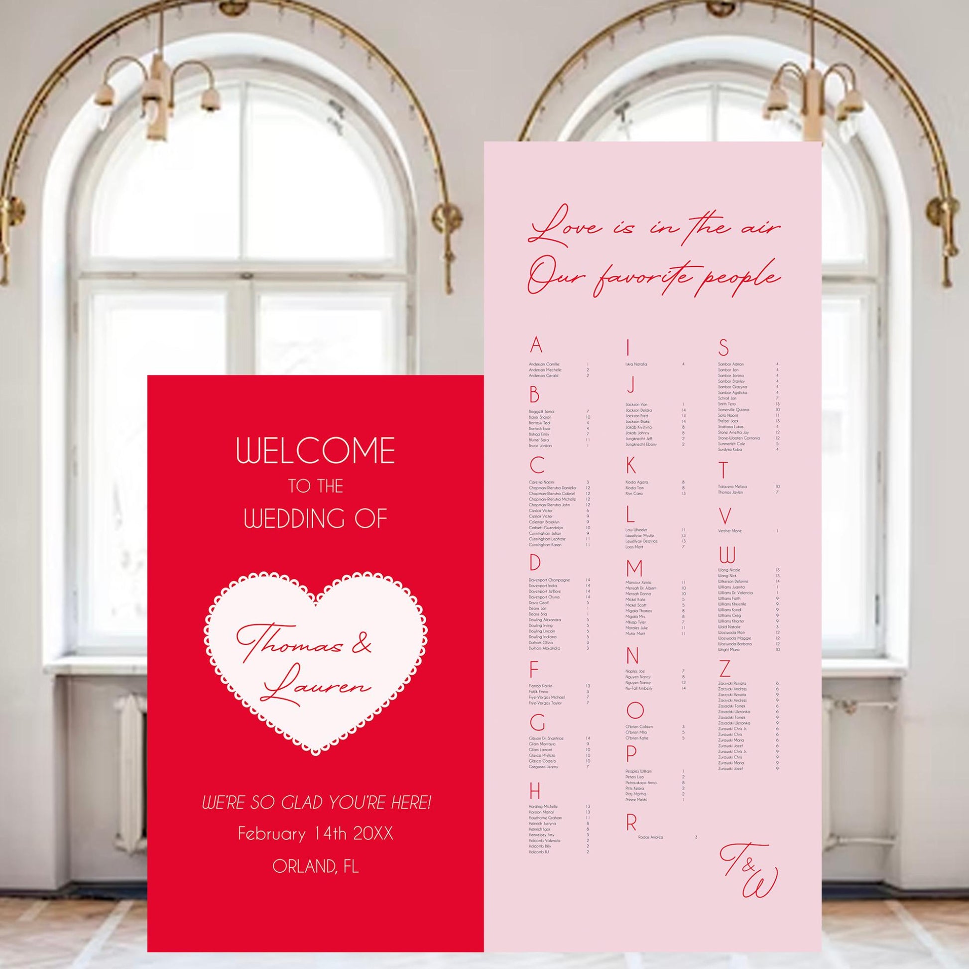 Custom Valentine's Day Foam Board Sign, Wedding & Event Decor