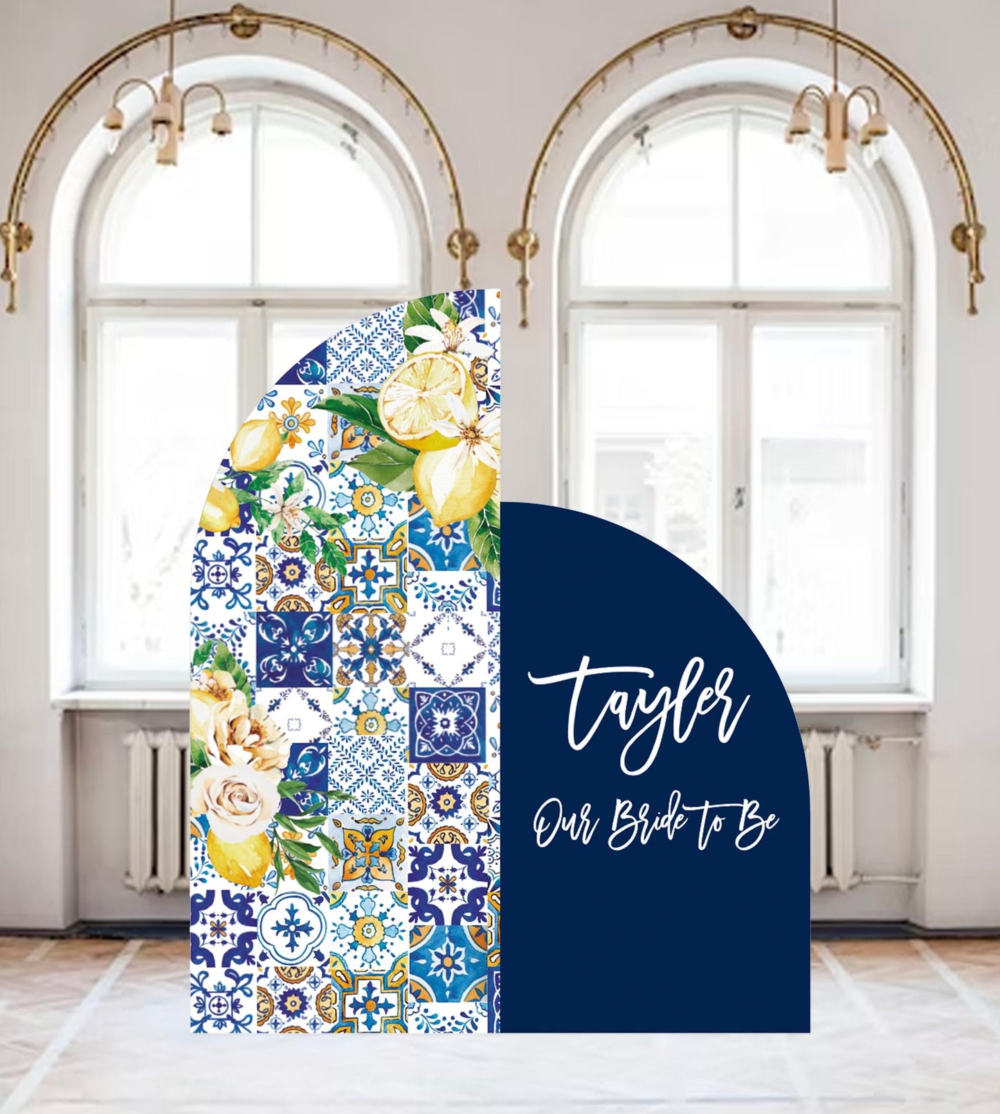Amalfi Lemon Wedding Welcome Sign, Tuscan Engagement Party Decor