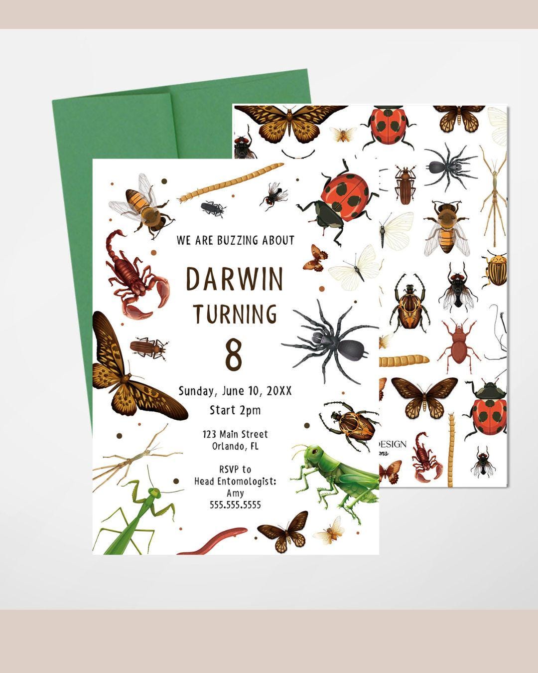 Custom Invitation, 5x7 A7, Made to Order (Digital File)