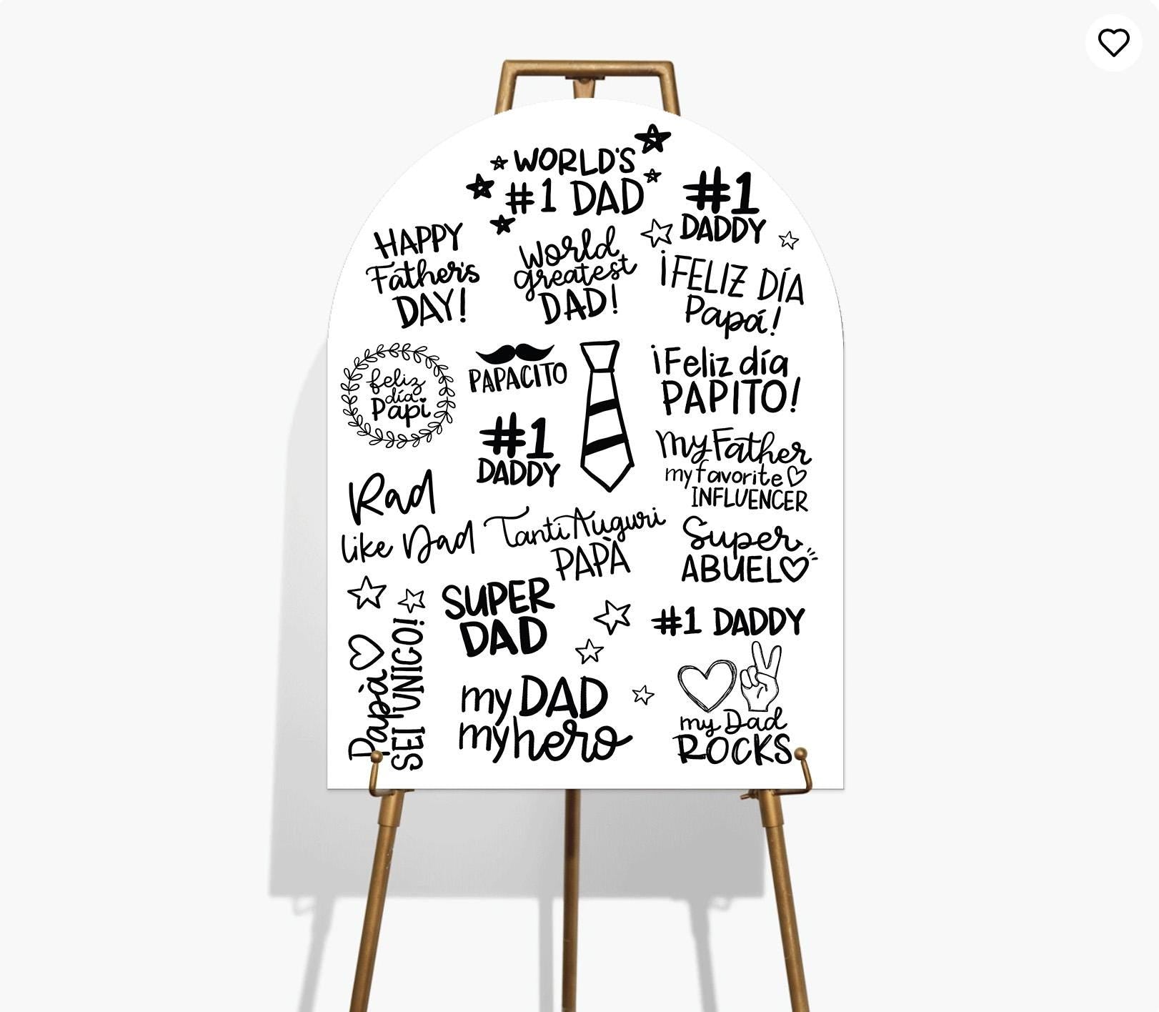 Custom Father's Day Foam Board Sign, Rad Like Dad Decor