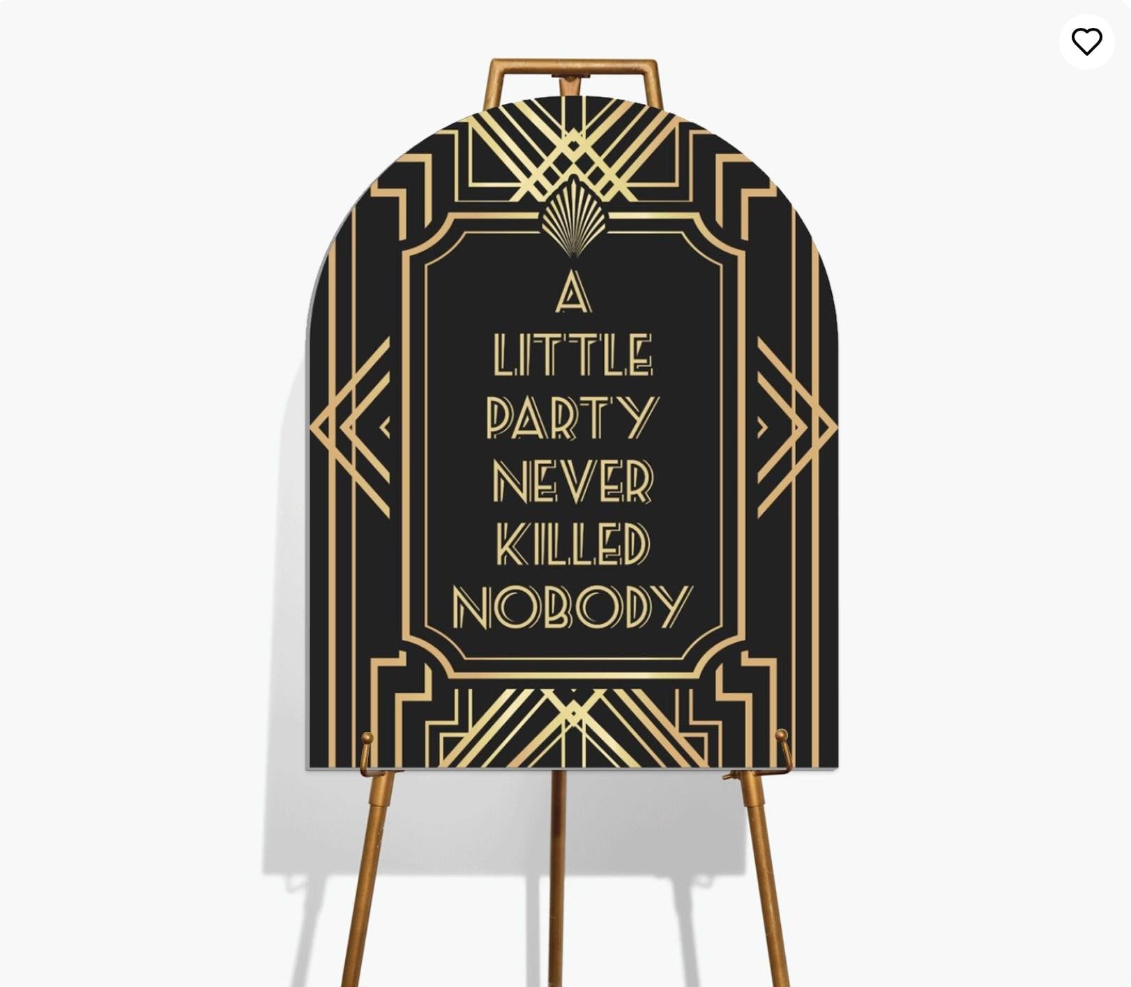 Custom Roaring 20s Welcome Sign, Gatsby Party Decor