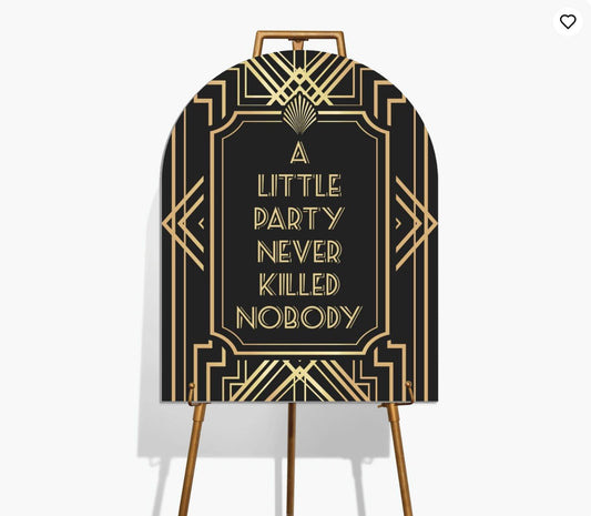 Custom Roaring 20s Welcome Sign, Gatsby Party Decor