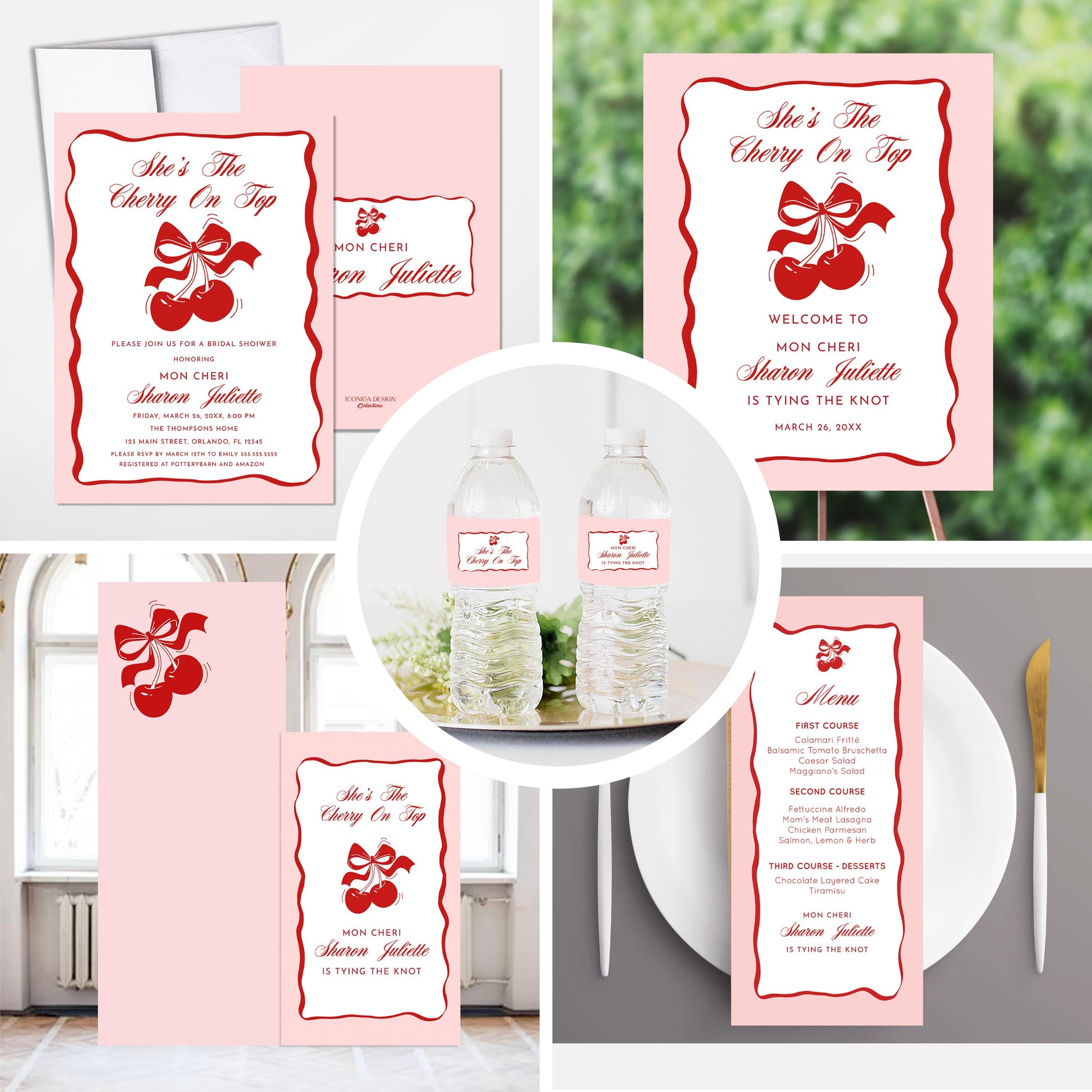 Cherry Party Thank You Cards A2 thick Printed Cards matte 16pt ,White Envelopes included