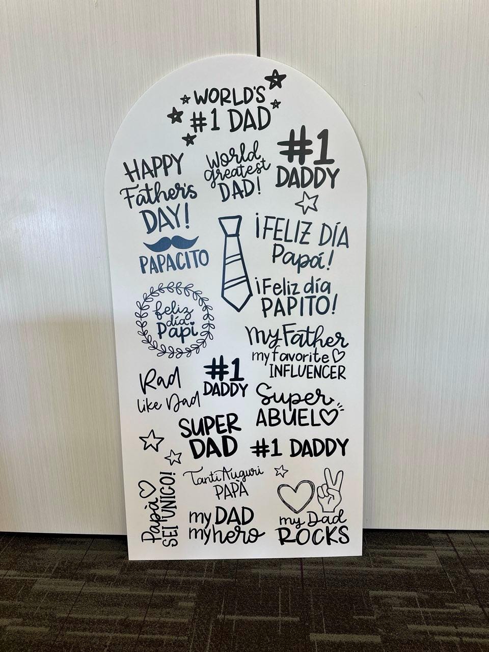 Custom 'Rad Like Dad' Father's Day Backdrop Sign